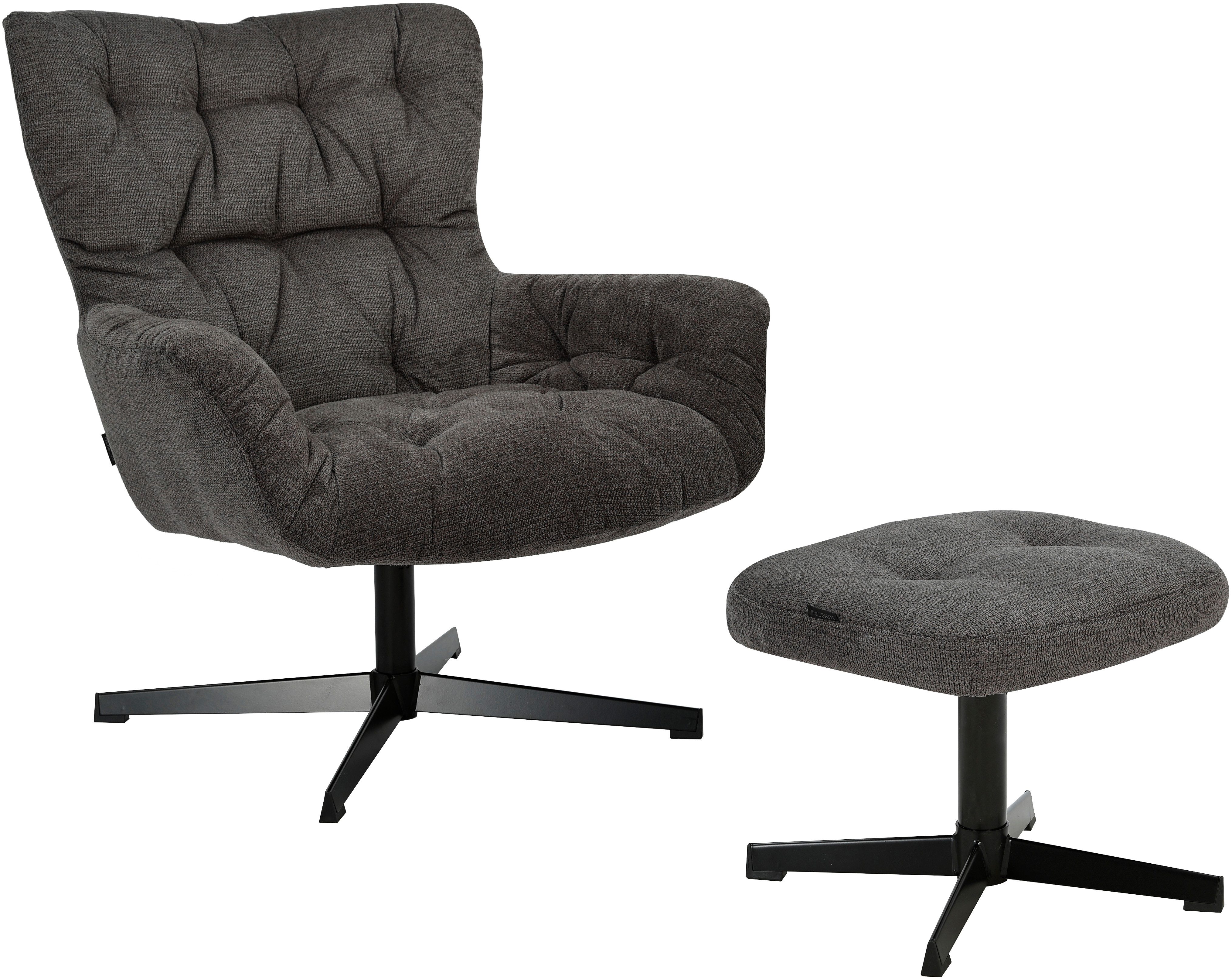 Home affaire Drehsessel VERGAS Ohrensessel mit Hocker im Set, Relaxsessel m günstig online kaufen