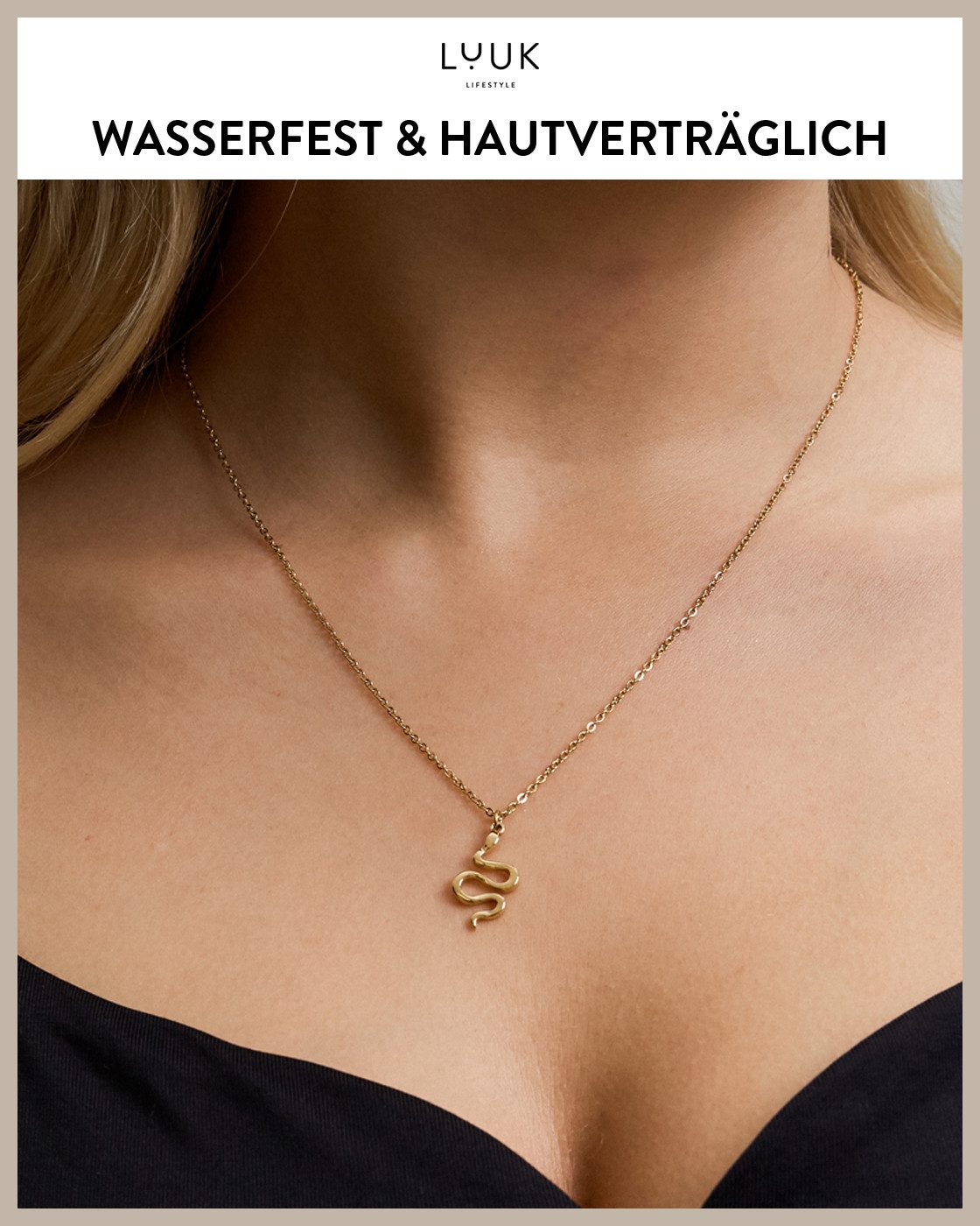 LUUK LIFESTYLE Kette mit Anhänger Schlange, günstig online kaufen