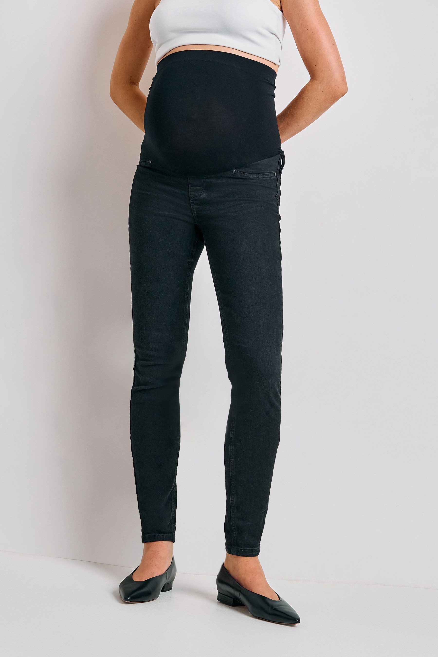 Seraphine Skinny-fit-Jeans Seraphine Skinny Umstands-Jeans Bauchband Regular (1-tlg)