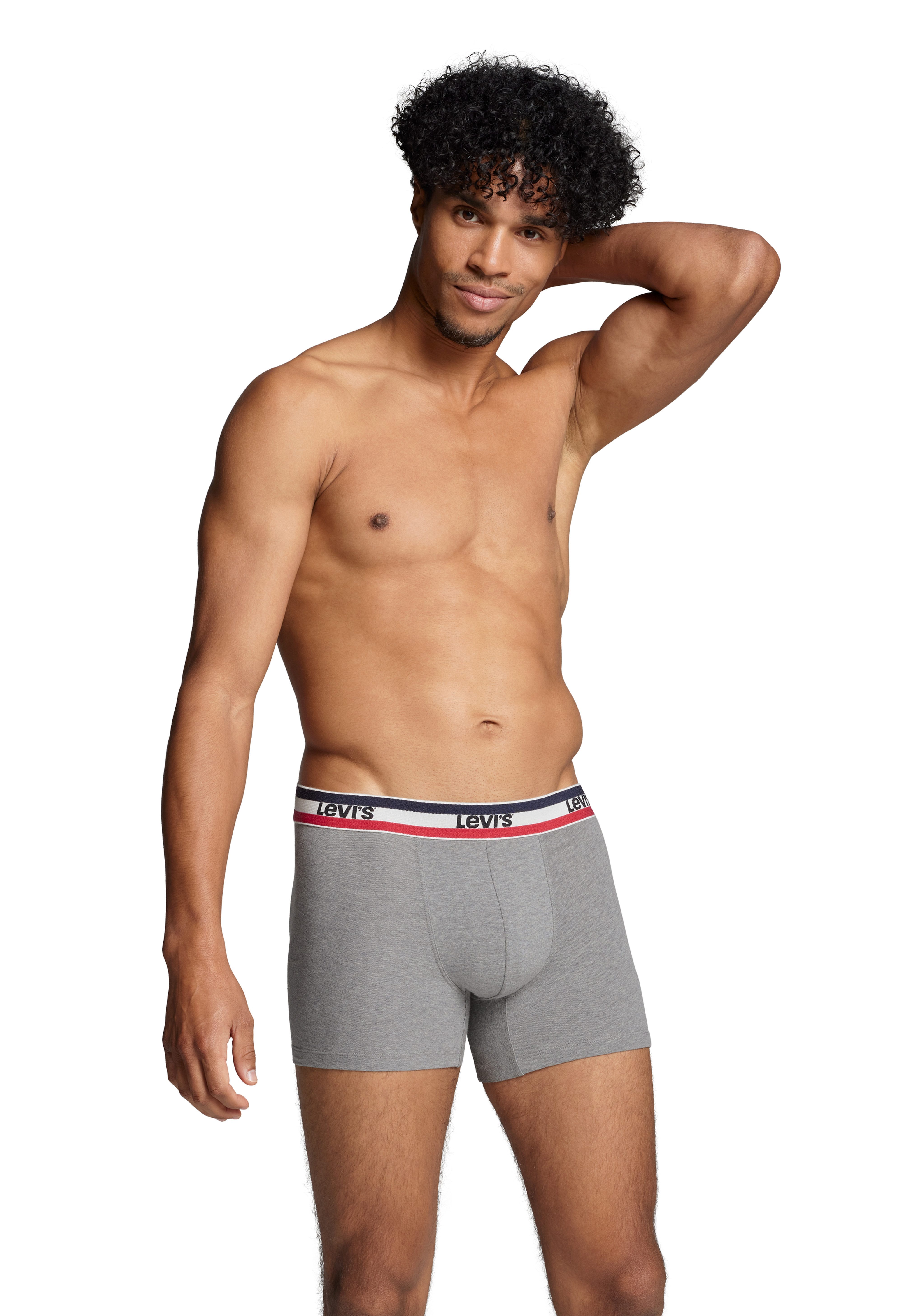 Levi's® Boxershorts LEVIS MEN SPW LOGO BOXER BRIEF ORG 2P (Packung, 2er Pack) mit breitem Logobund