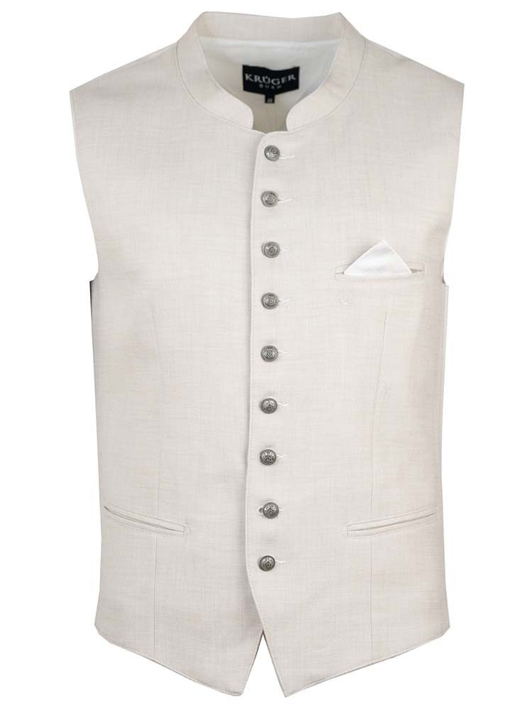 KRÜGER BUAM Trachtenweste Trachtenweste Quentin ecru