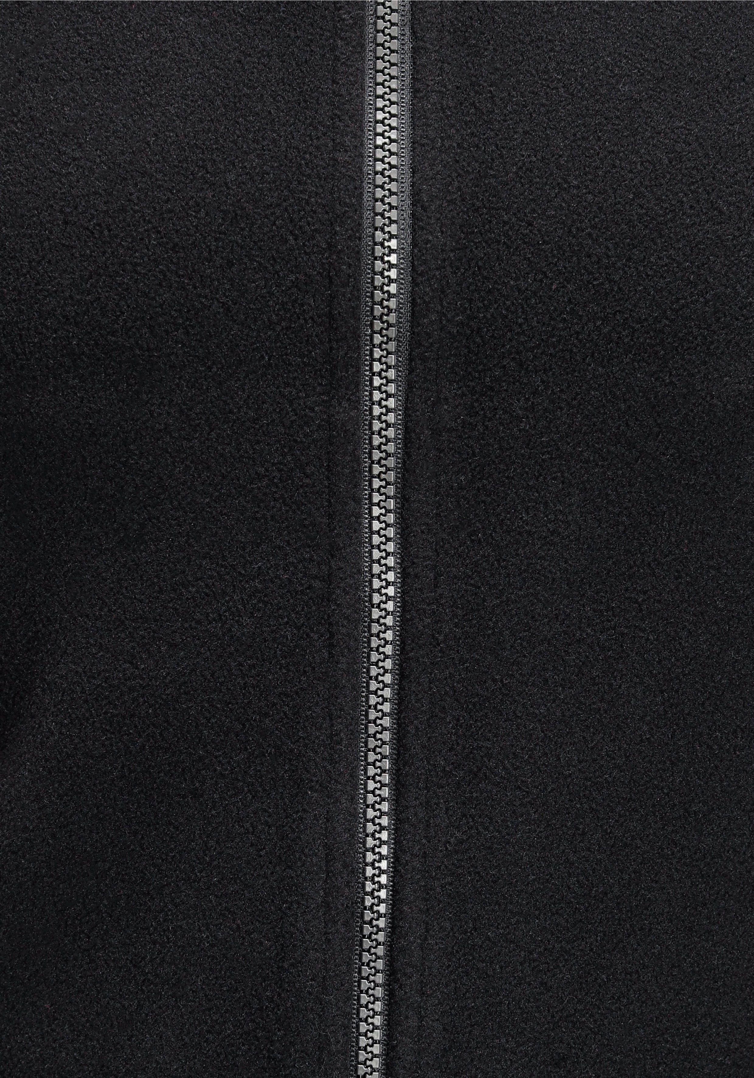 Polarino Fleecejacke (1-St) sportlicher Stil, bequemer Schnitt, mit Reißverschluss, ohne Kapuze