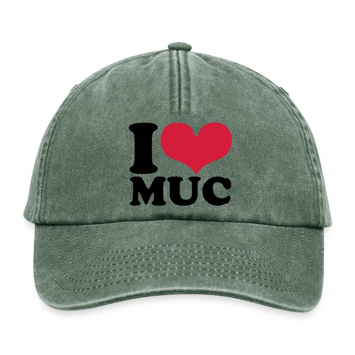 Baseball Cap I Love MUC München Herz Vintage Cap
