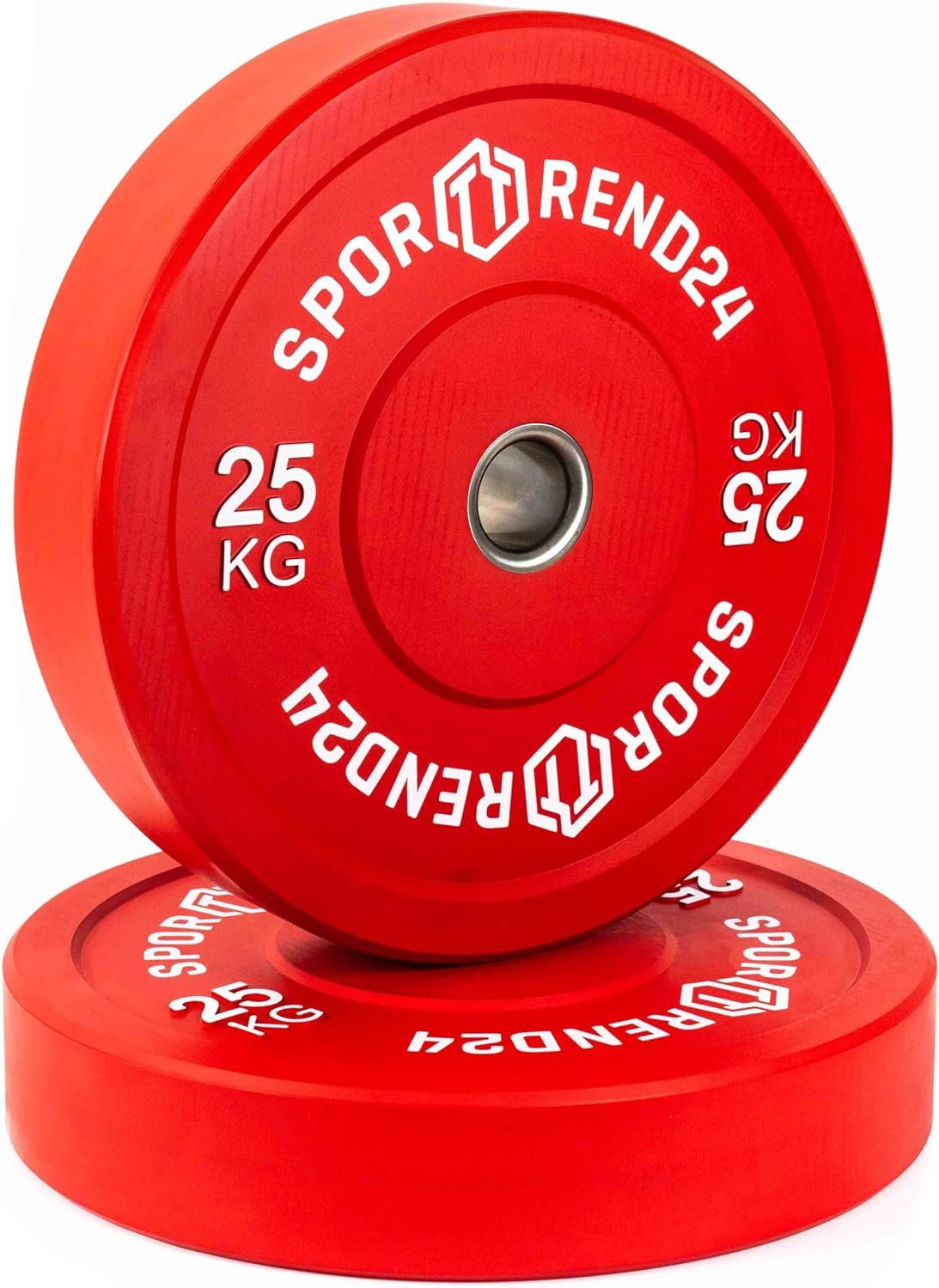Sporttrend 24 Hantelscheiben Bumper Plate 2 x 25kg Gewichtsscheibe, Aufnahme
