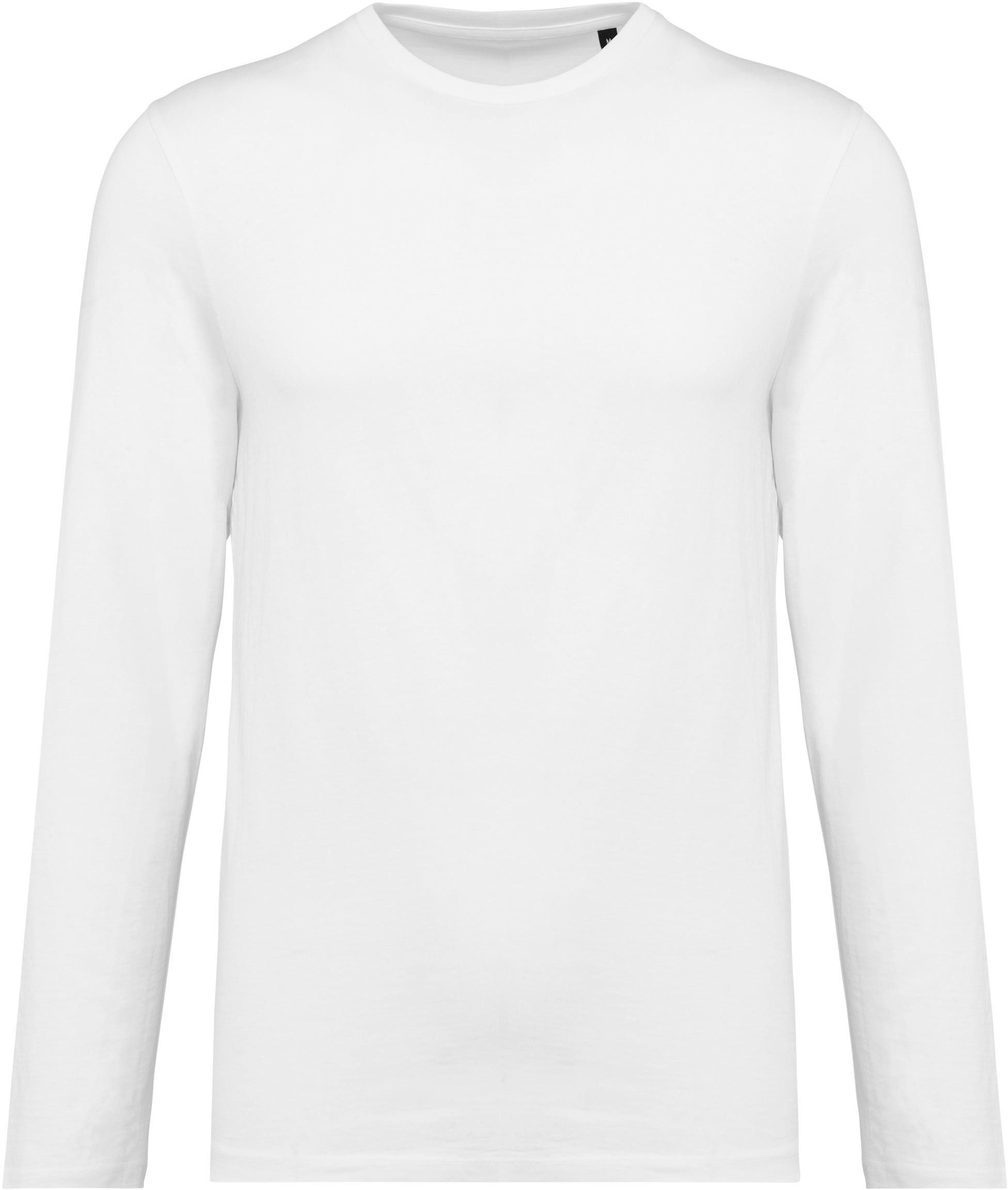 Langarmshirt Supima® Herren-T-Shirt Rundhalsausschnitt und langen Ärmeln