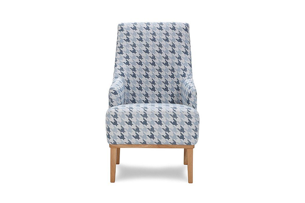 JVmoebel Sessel, Sessel Polster Designer 1 Blau Stoff Textil Fernseh Sitzer Stuhl Relex Leder Lounge
