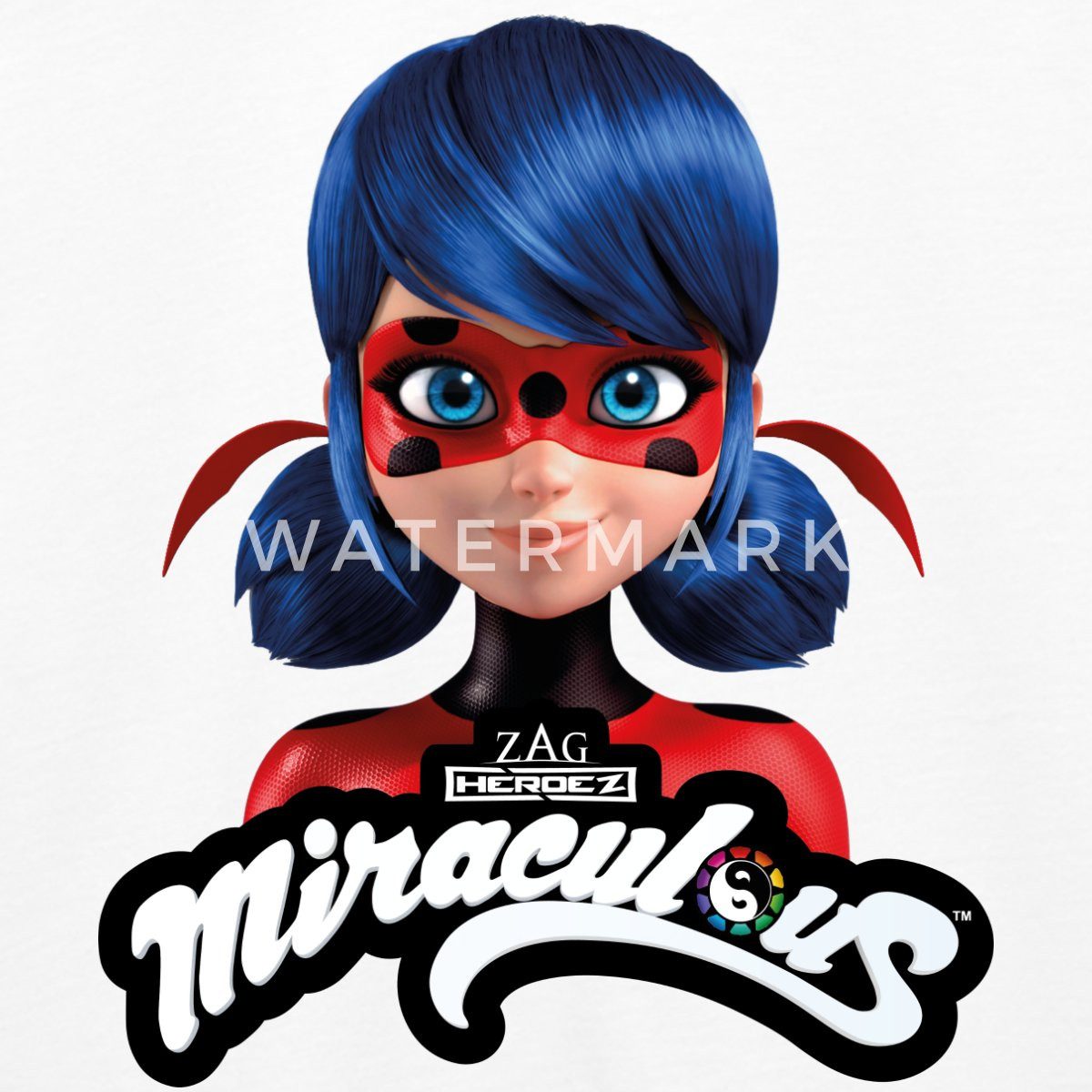 Spreadshirt T-Shirt Miraculous Ladybug Mit Logo Kinder Premium Langarmshirt (1-tlg)