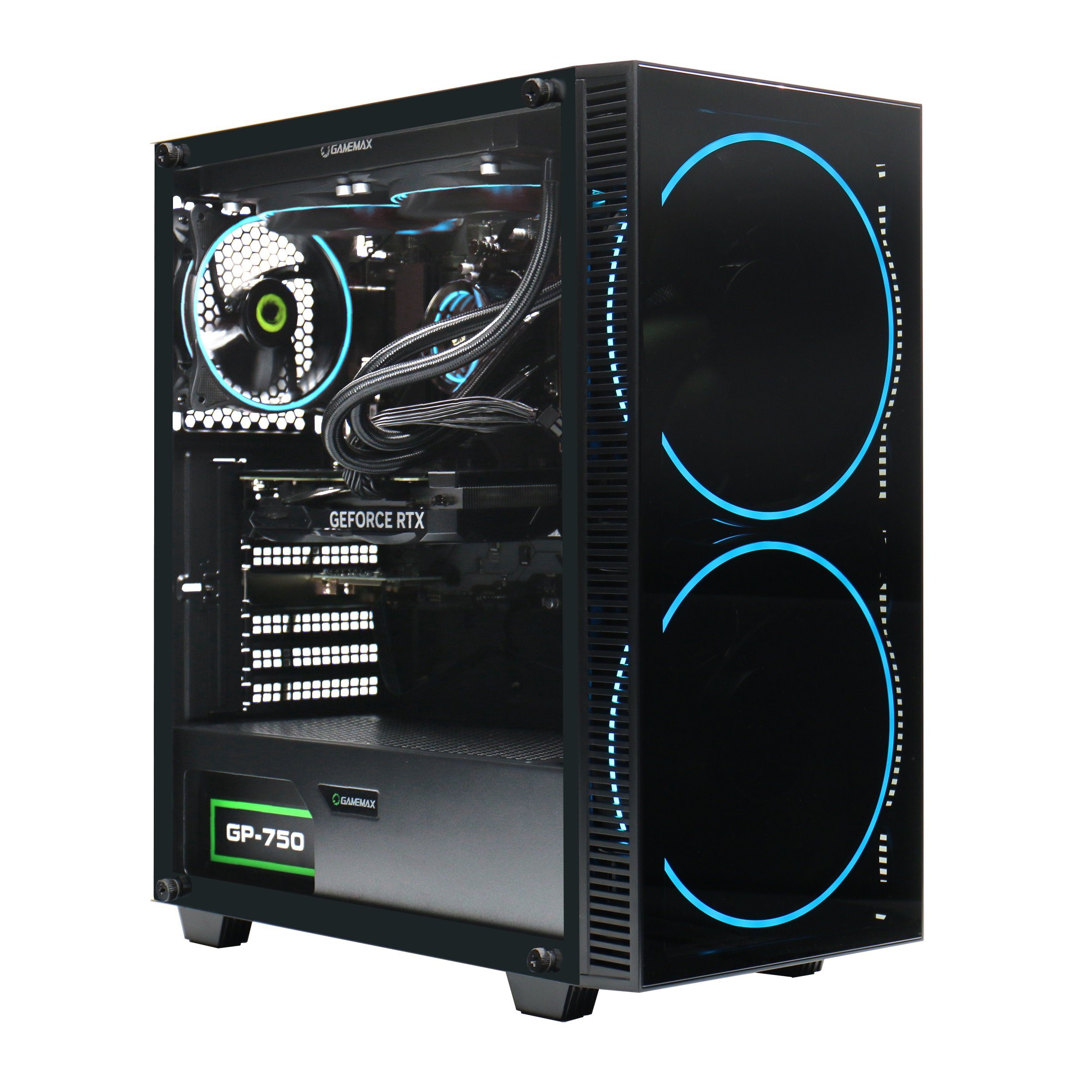 GAMEMAX Black Hole 7455 AMD Ryzen 5 7500F RTX 5070 32GB DDR5 1TB SSD Gaming-PC (AMD Ryzen 5 7500F, RTX 5070, 32 GB RAM, 1000 GB SSD, Wasserkühlung, DDR5 RAM, Windows 11)