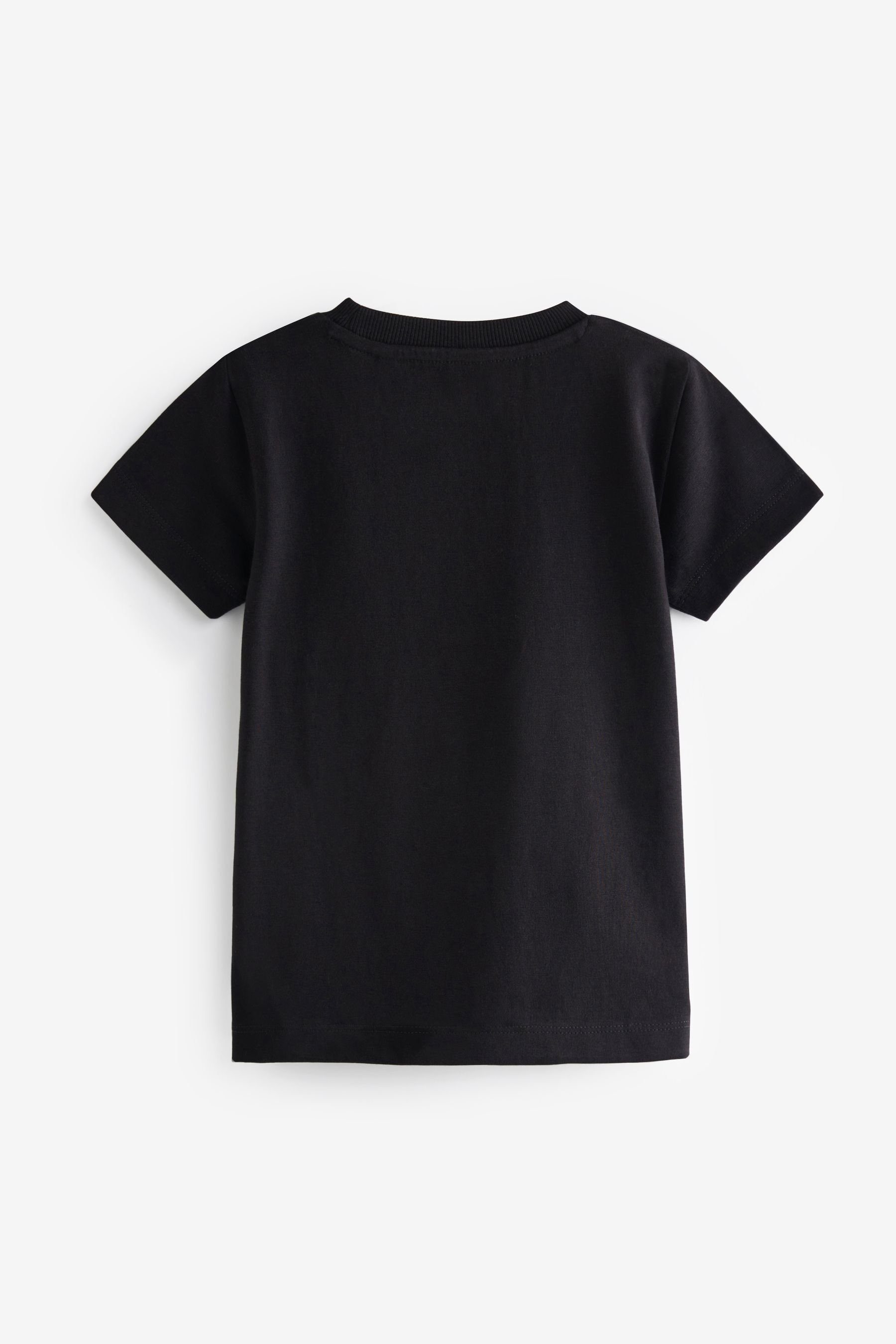 Bear T-Shirt Paint mit Figurenmotiv Black (1-tlg) Next Kurzarm-T-Shirt
