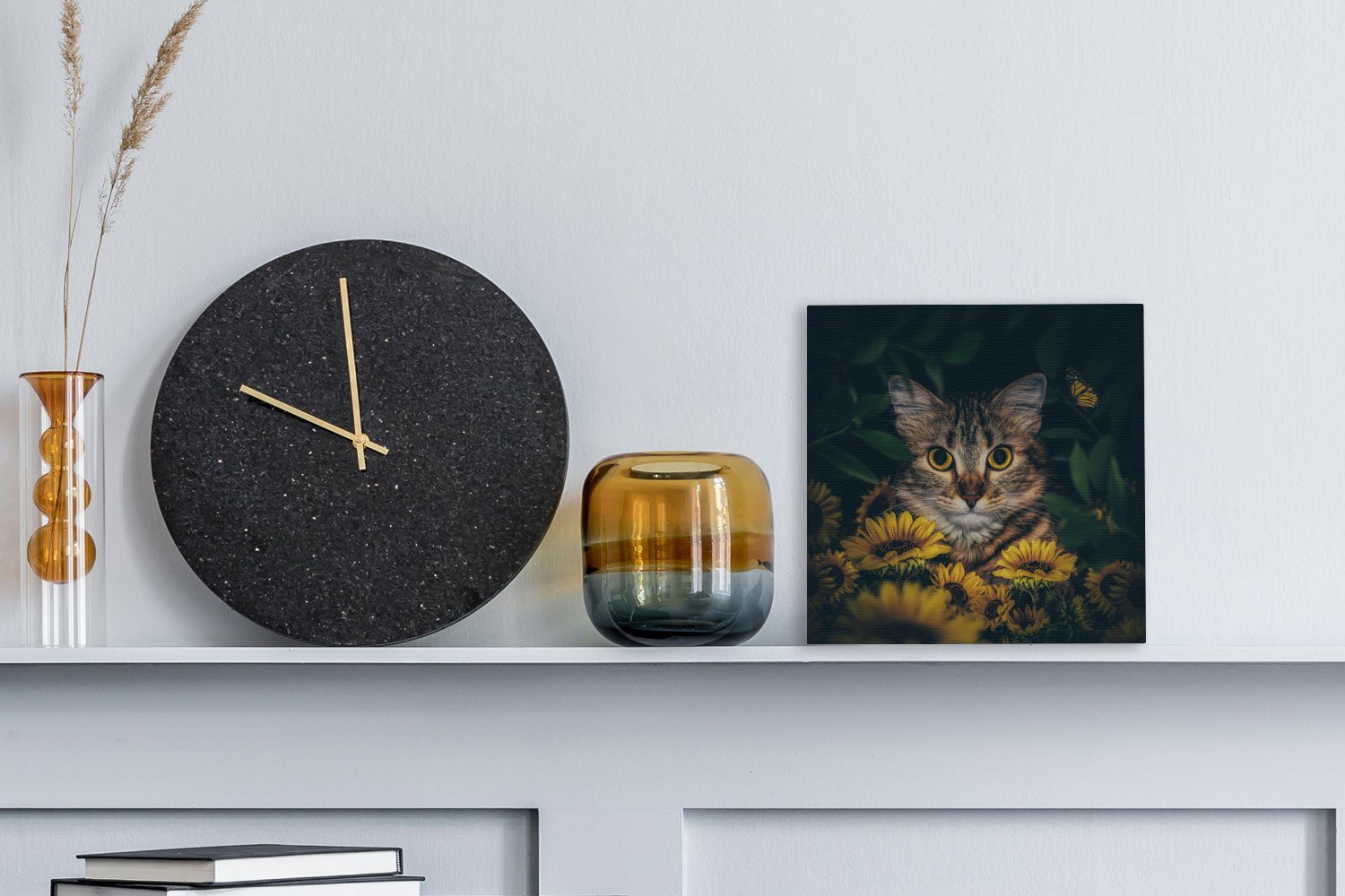 OneMillionCanvasses® Leinwandbild Katze - Gelb - günstig online kaufen