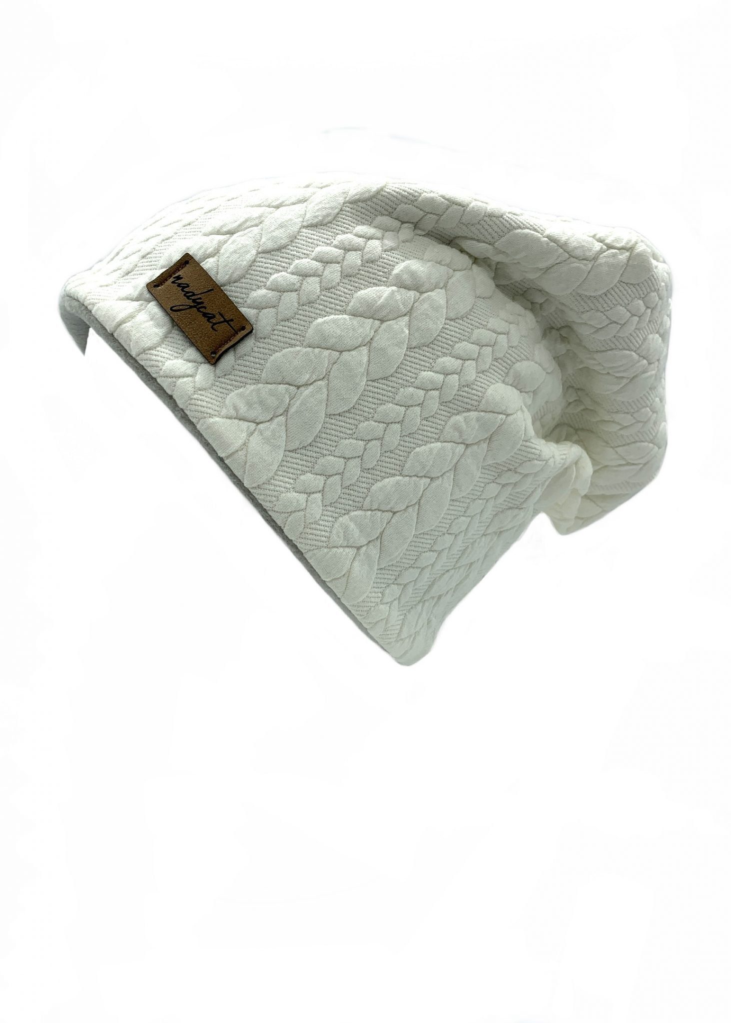nadycat Beanie ZOPF & STYLE ecru (2-St., Beanie mit passendem Loop) handgefertigt aus der Lausitz