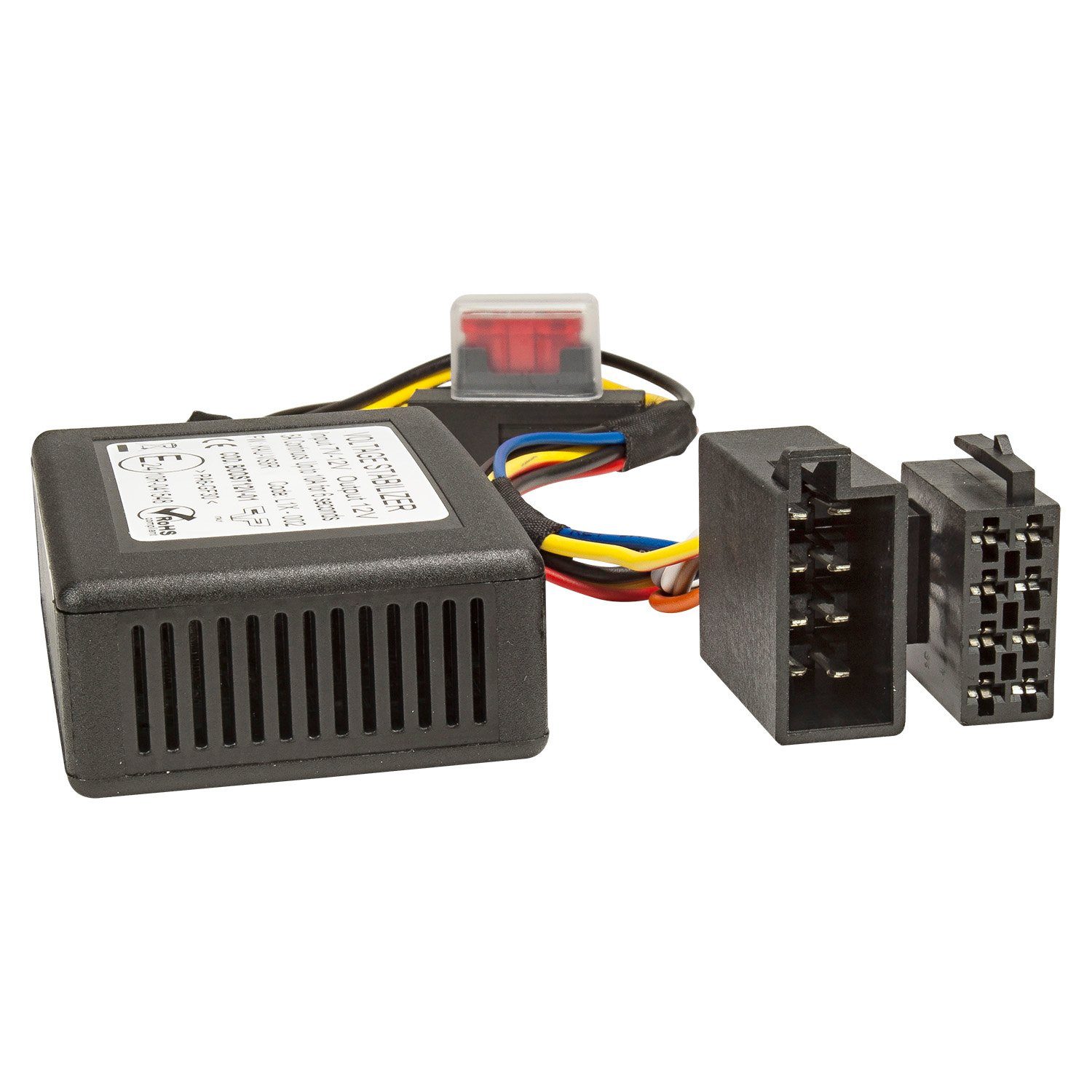 tomzz Audio Start Stop Power Stabilisator 12V ISO Stecker auf Kupplung  passt für F KFZ Adapter