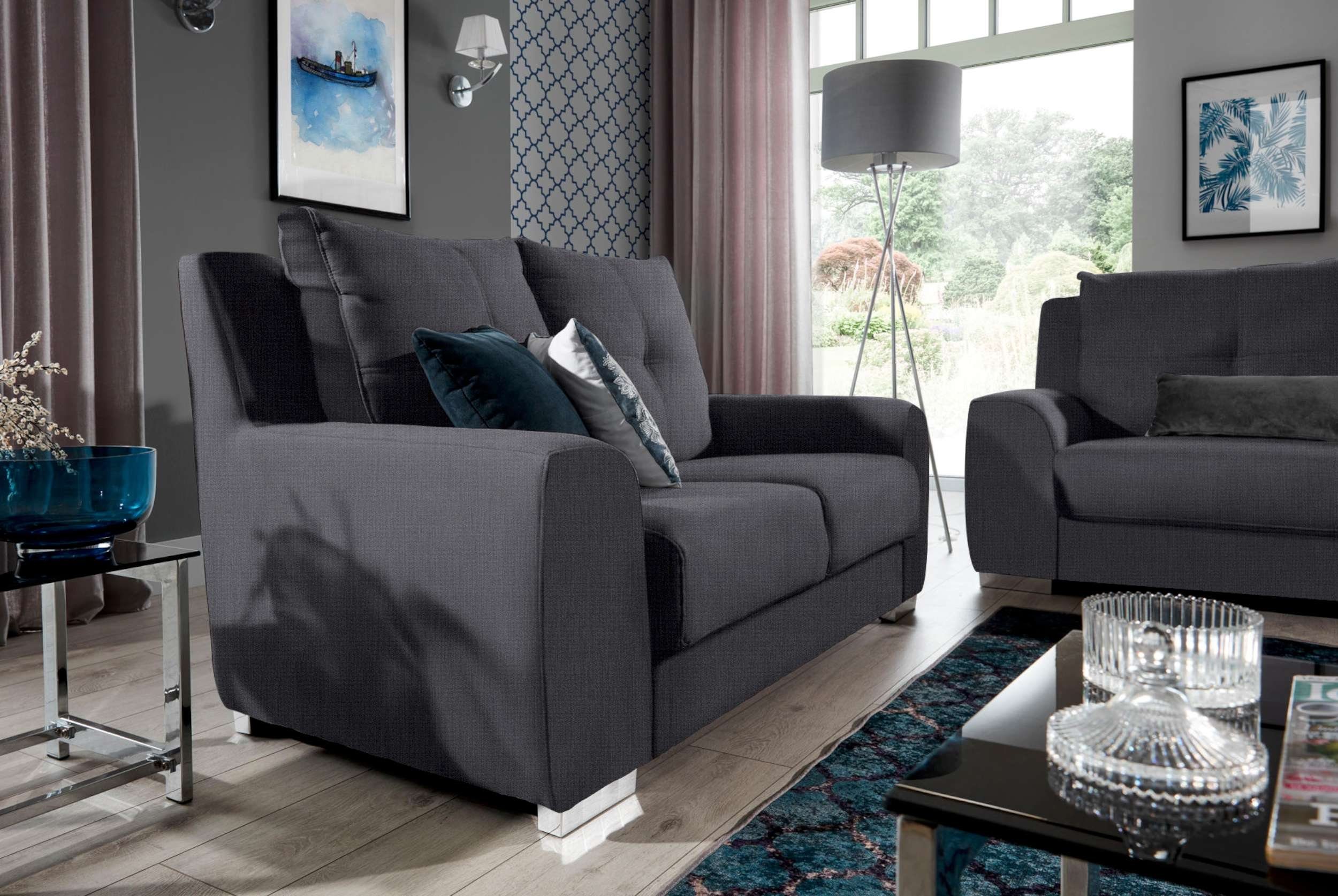 im stellbar Relaxfunktion, Raum bestehend Sofa, (2-tlg), frei Couchgarnitur), Stylefy 2x2-Sitzer aus mit Polstergarnitur Bastia, Modern (Set Design,
