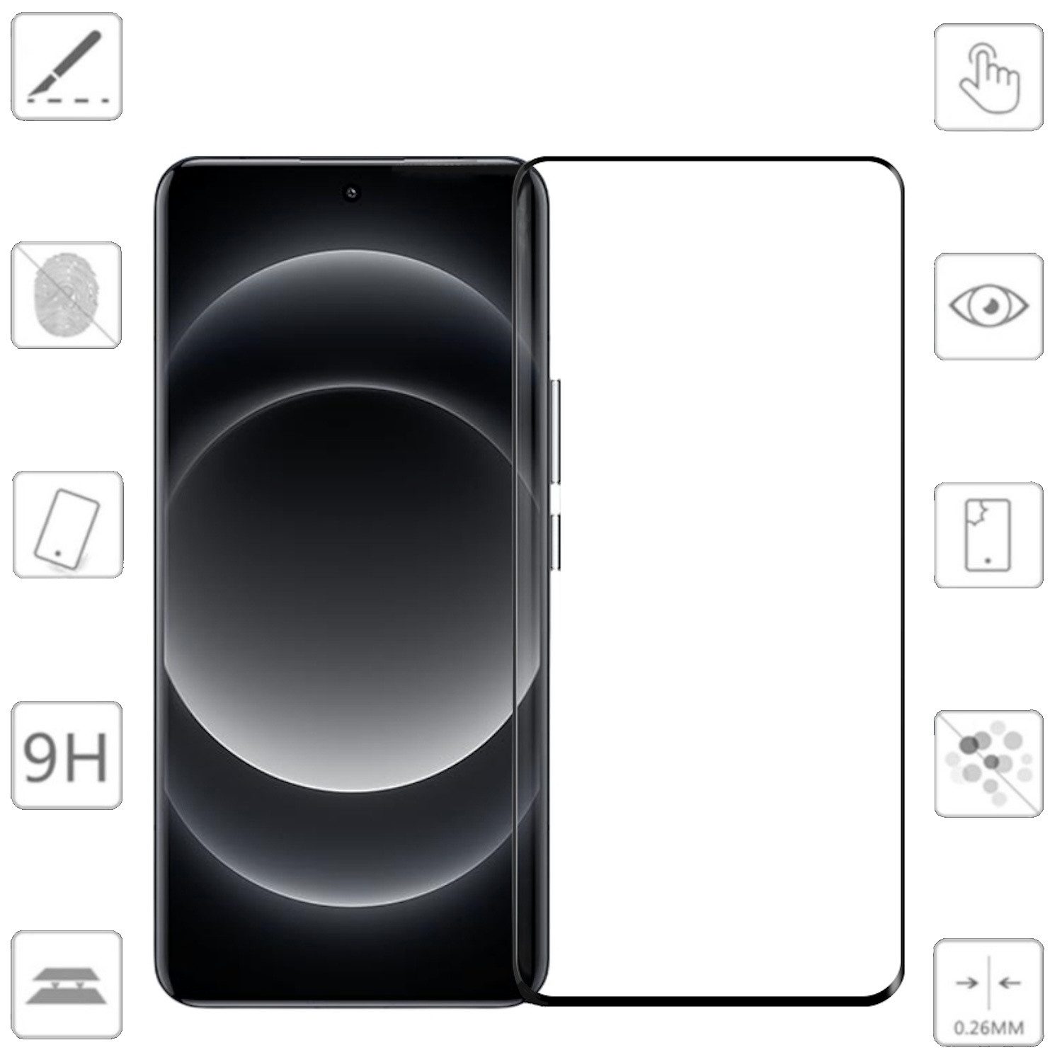 Wigento Handyhülle Für Xiaomi 14 Ultra 2x 3D Premium 0,3 mm Display H9 Schutz Hart Glas