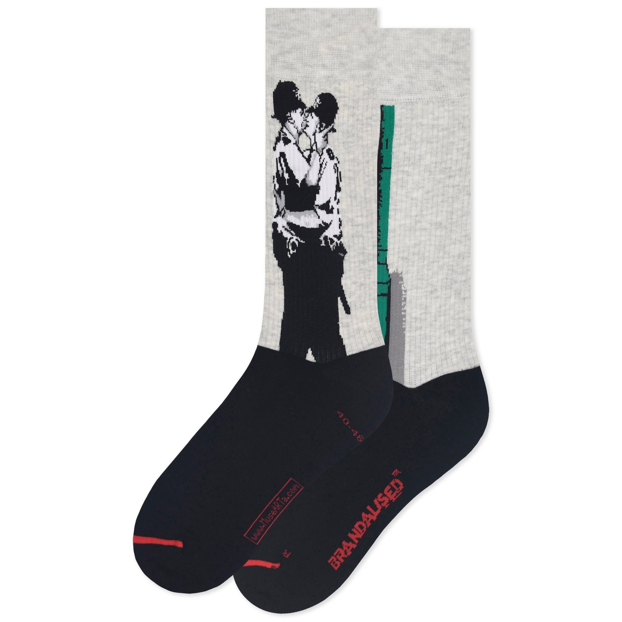 MuseARTa Langsocken The world's most famous Graffiti - Kissing Coppers (Packung, 1-Paar, 1 Paar) Kunstwerke Socken Strümpfe, Herren oder Damen Socken Kunst-Motiv