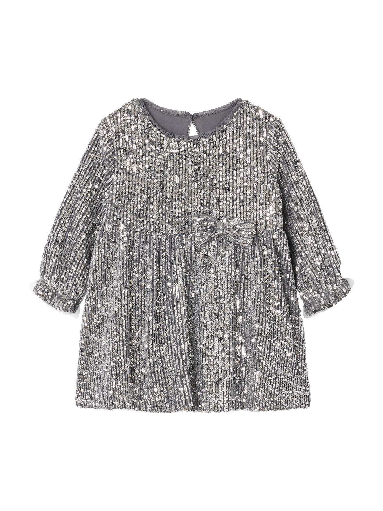 vertbaudet Minikleid Festliches Baby Kleid mit Pailletten