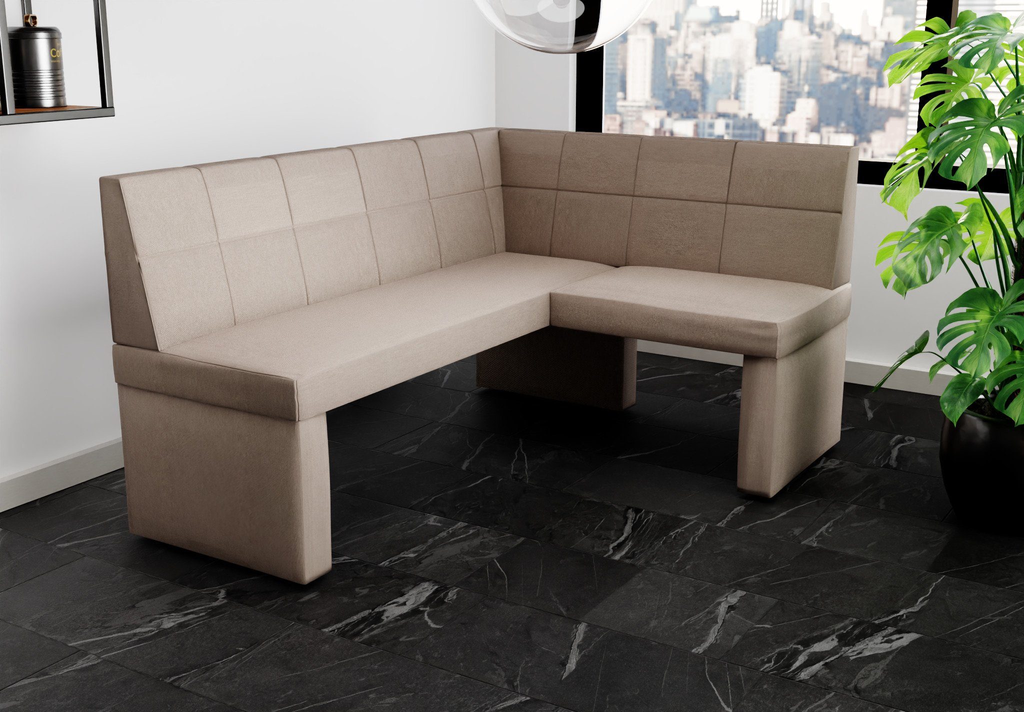 Fun Möbel Eckbank Eckbank Küchenbank Bank „BLAKE XL“ Größe 196 x142cm