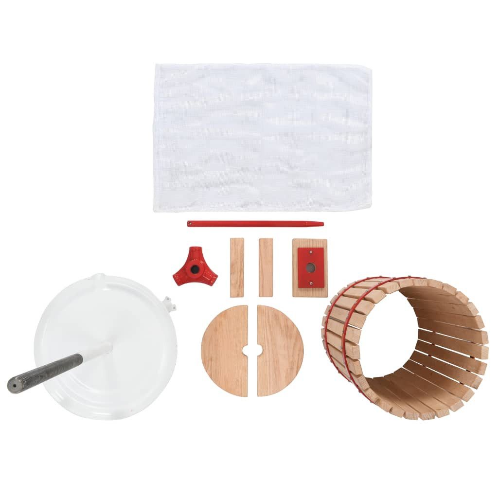 vidaXL Obstpresse 2-tlg. Obst- & Weinpresse und Mühle-Set, Holz