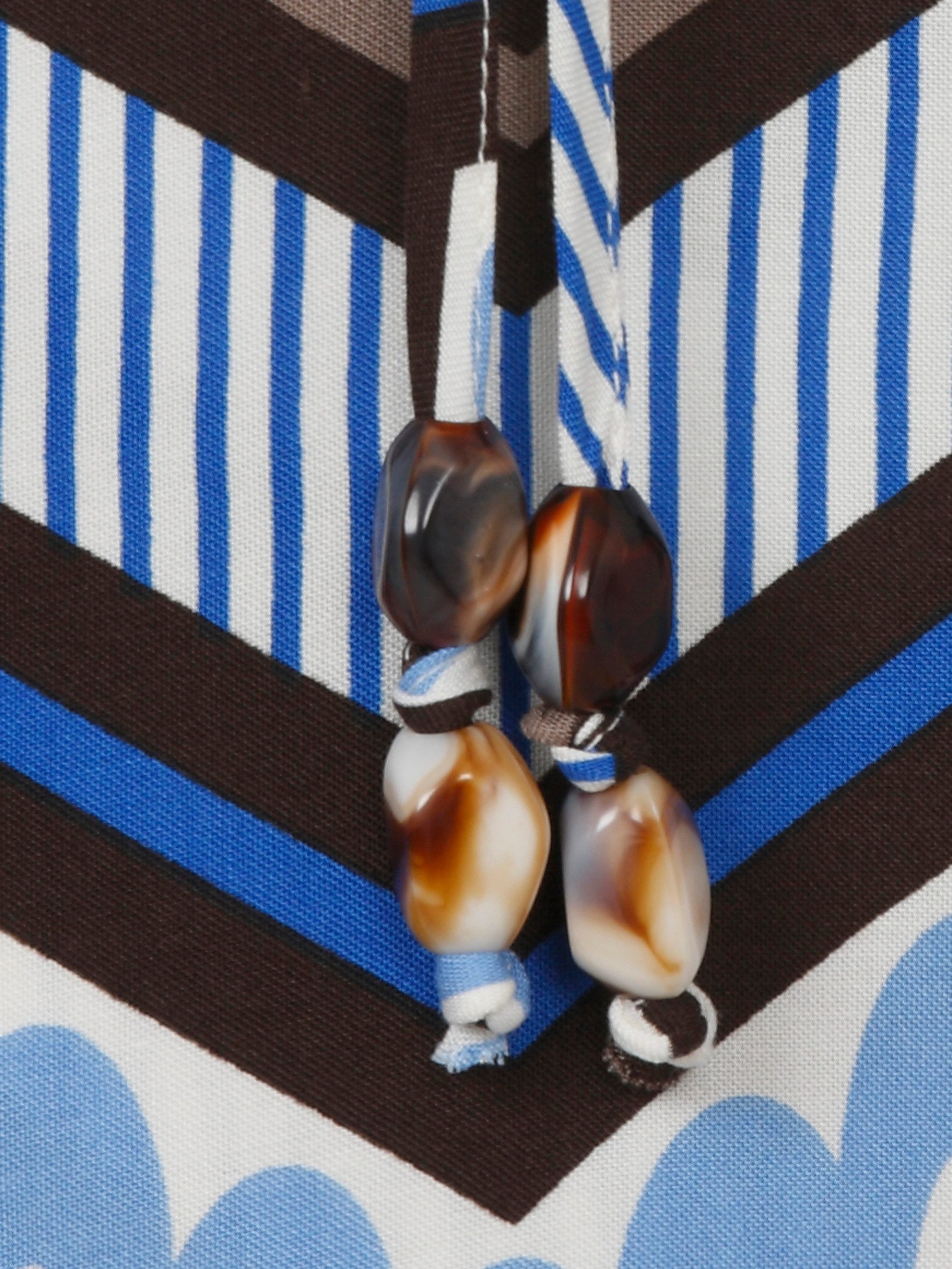 VIA APPIA DUE Klassische Bluse Bluse V-Ausschnitt 3/4 Arm Druck