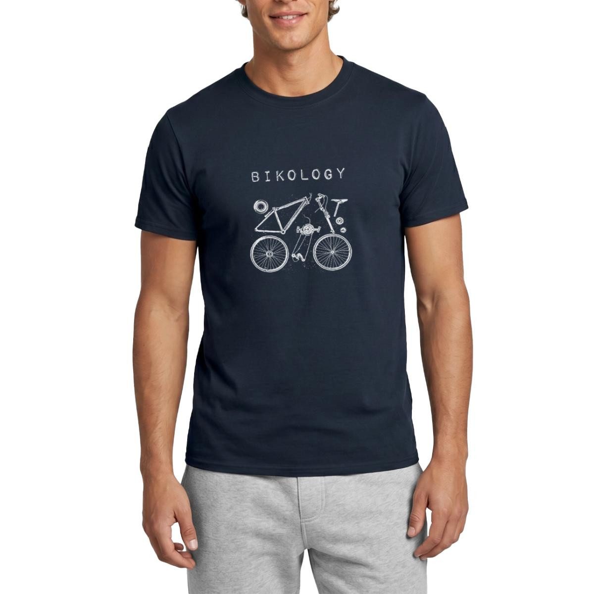 T-Shirt Bikology, Fahrradhumor Männer T-Shirt