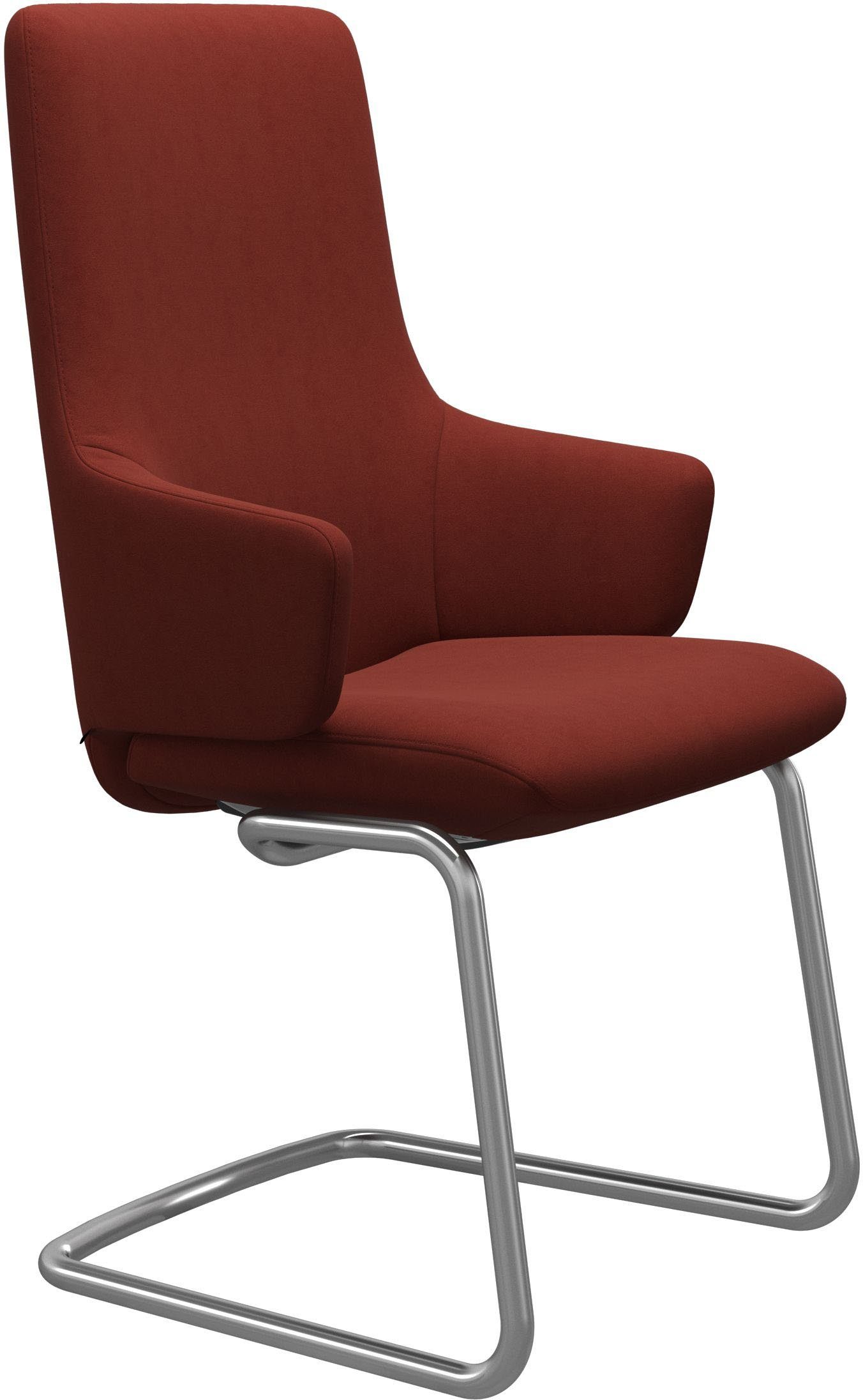 Stressless® Polsterstuhl Laurel, High Back mit Armlehne, Größe L, mit Beinen aus Stahl in Chrom