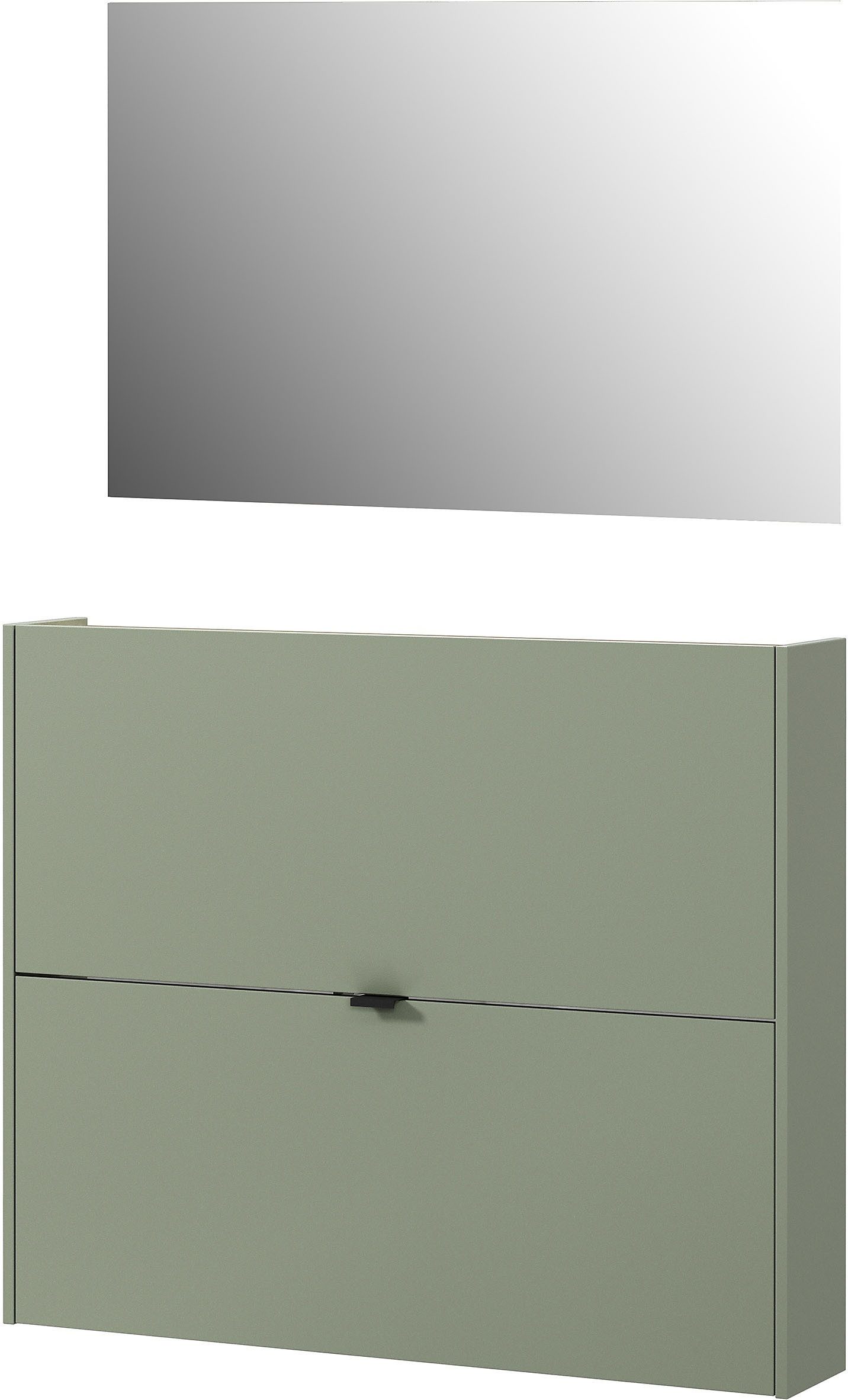 GERMANIA Garderoben-Set GW-Ameca, (2-St), Garderoben-Set bestehend aus Schuhschrank und Spiegel