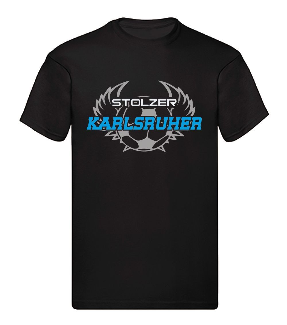 G-graphics T-Shirt Stolzer Karlsruher (1-tlg) Herren T-Shirt mit einem Motiv für den echten Fan