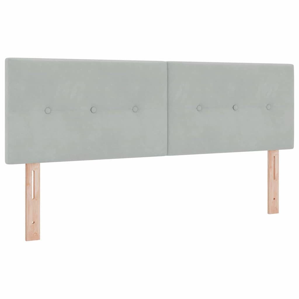 vidaXL Bett Kopfteil Hellgrau 160 cm Samt (1-tlg)