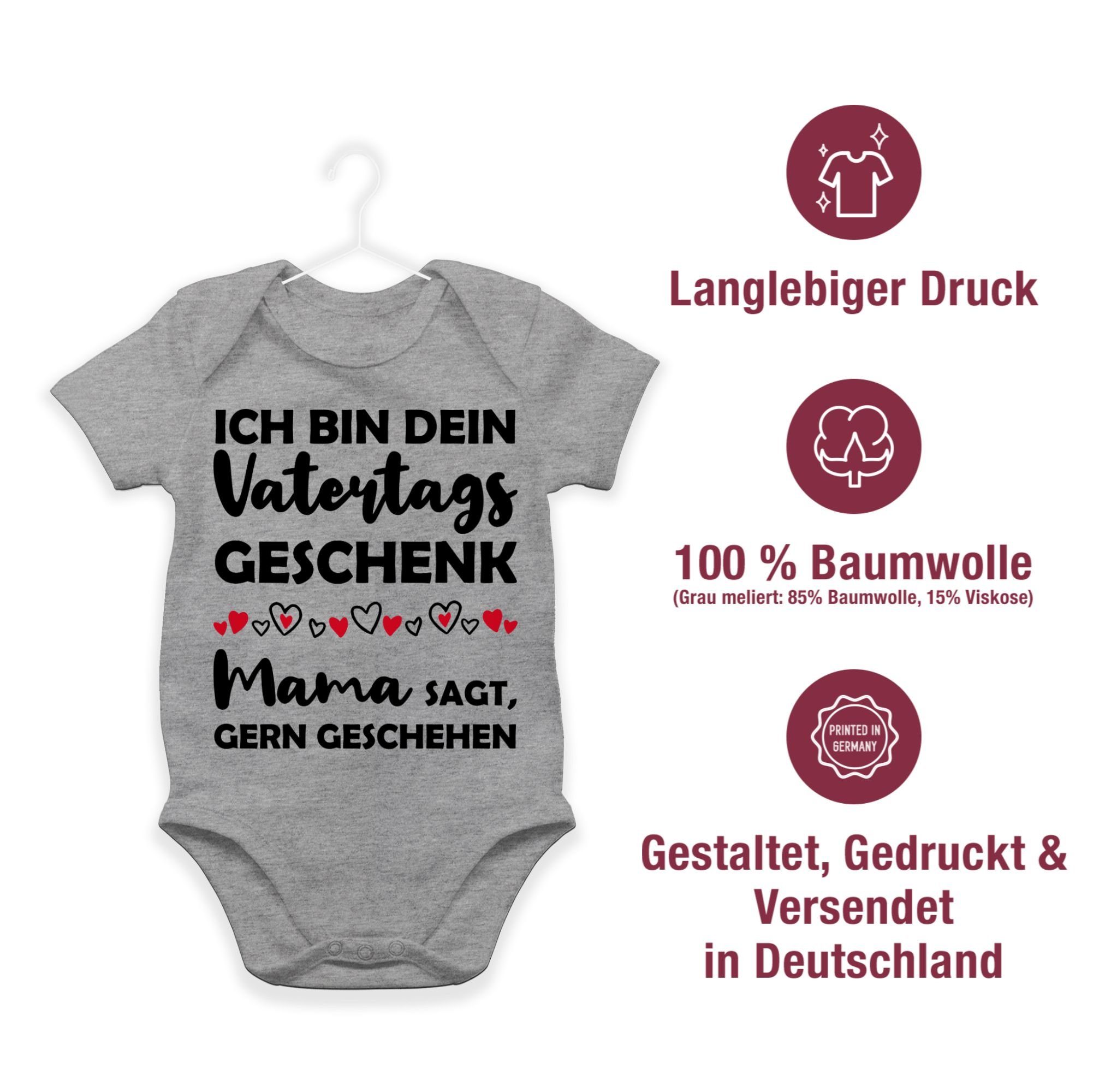 meliert geschehen Grau Mama bin sagt, Shirtracer 3 gern Geschenk Ich Shirtbody dein Vatertagsgeschenk Vatertag Baby