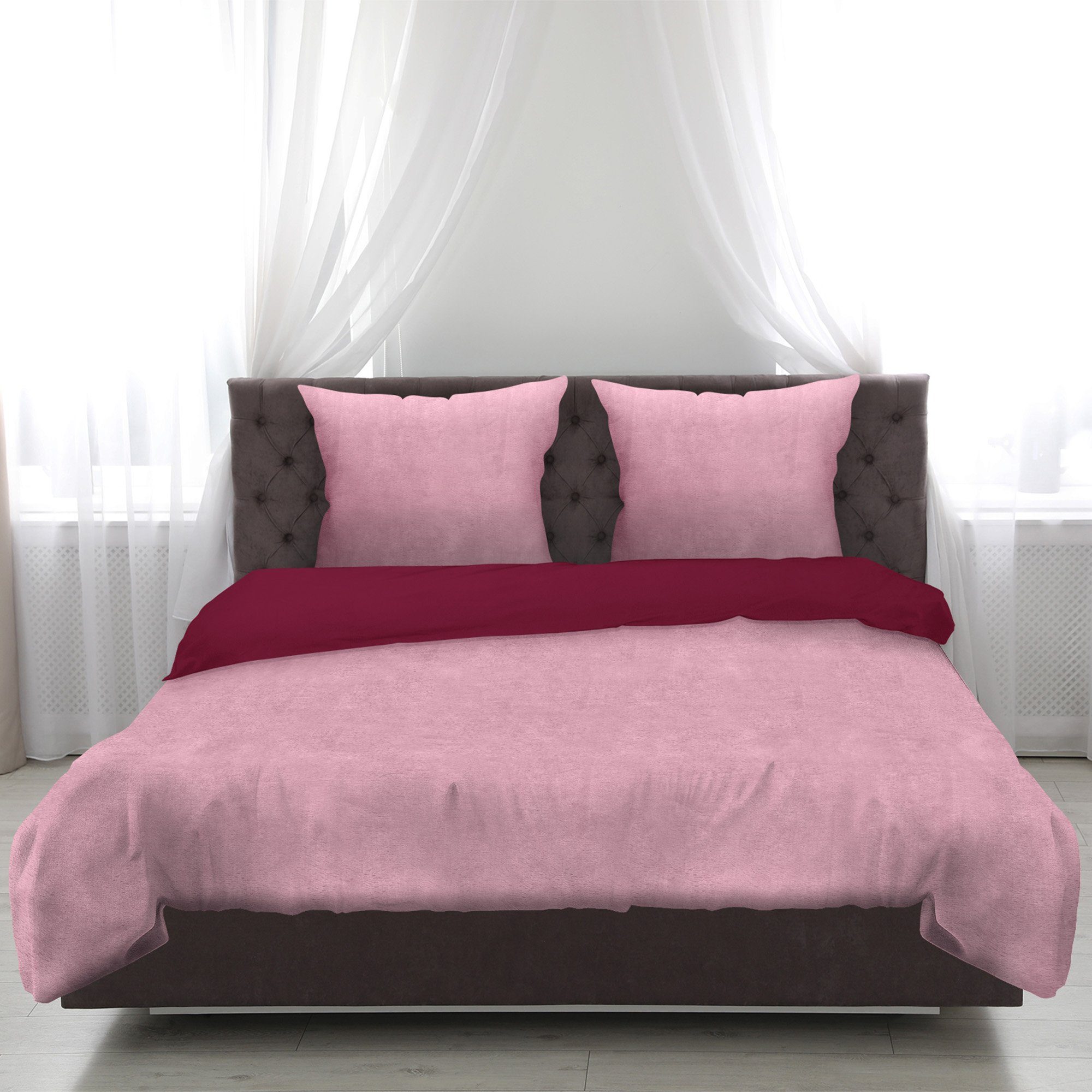 Bestlivings Wendebettwäsche Bettgarnitur 05322, Mikrofaser, 2 teilig, Cashmere Touch - Bettwäsche 2-tlg - 135x200 + 80x80 - kuschelig weich