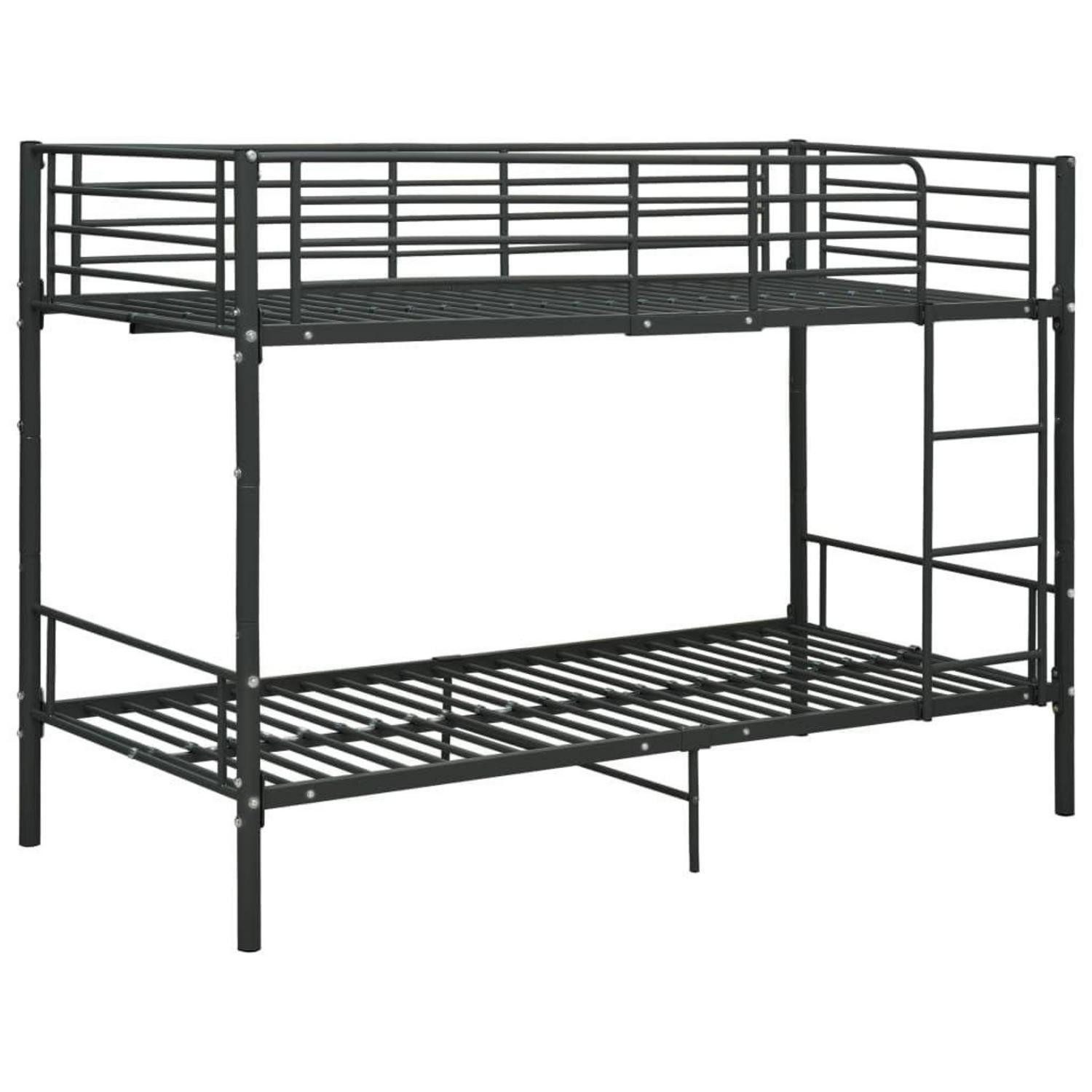 LuxusKollektion Etagenbett Etagenbett Metall 90x200cm Schwarz (1-St)