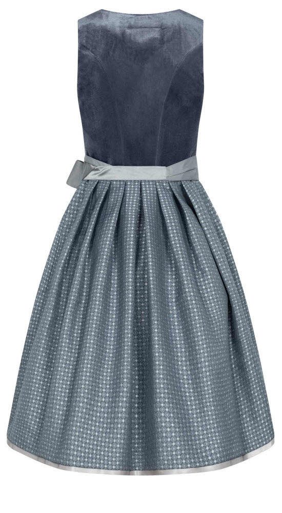 Nübler Trachtenkleid Midi Dirndl Evi in Blau von Nübler günstig online kaufen