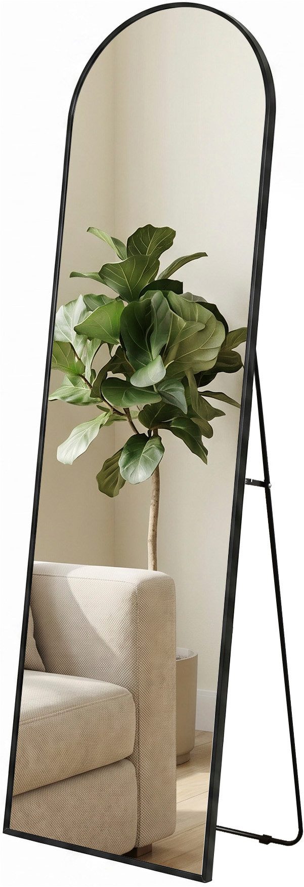 OTTO home Spiegel Standspiegel Addrik, wahlweise in 2 Größen 150x40cm oder 180x60cm (als Wandspiegel und Standspiegel einsetzbar, Rahmen aus Metall), Ganzkörperspiegel mit Sicherheitsglas, in verschiedenen Farben