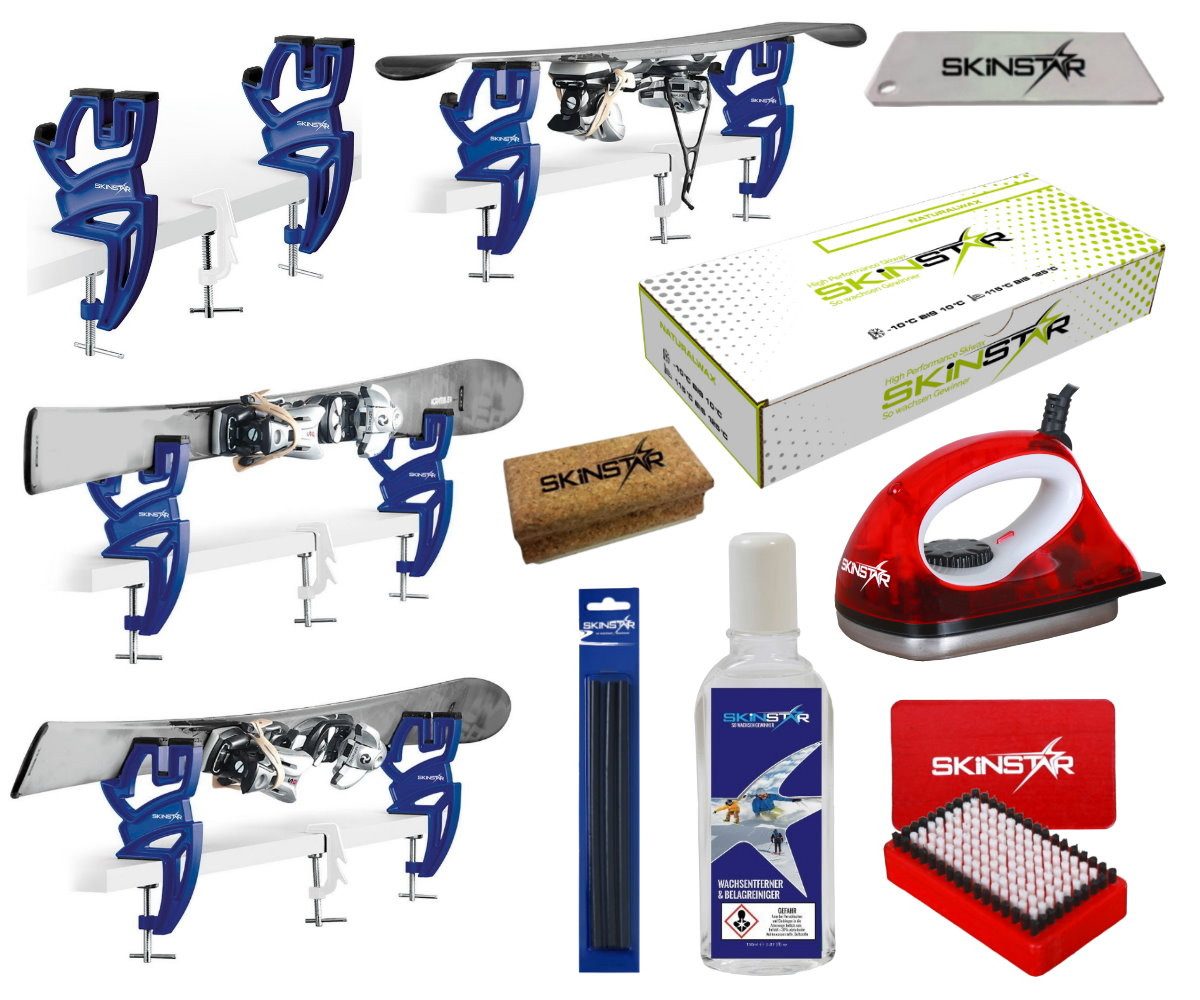 SkinStar Ski SKINSTAR Skiwax Starter Set Skispanner Natural Skiwachs