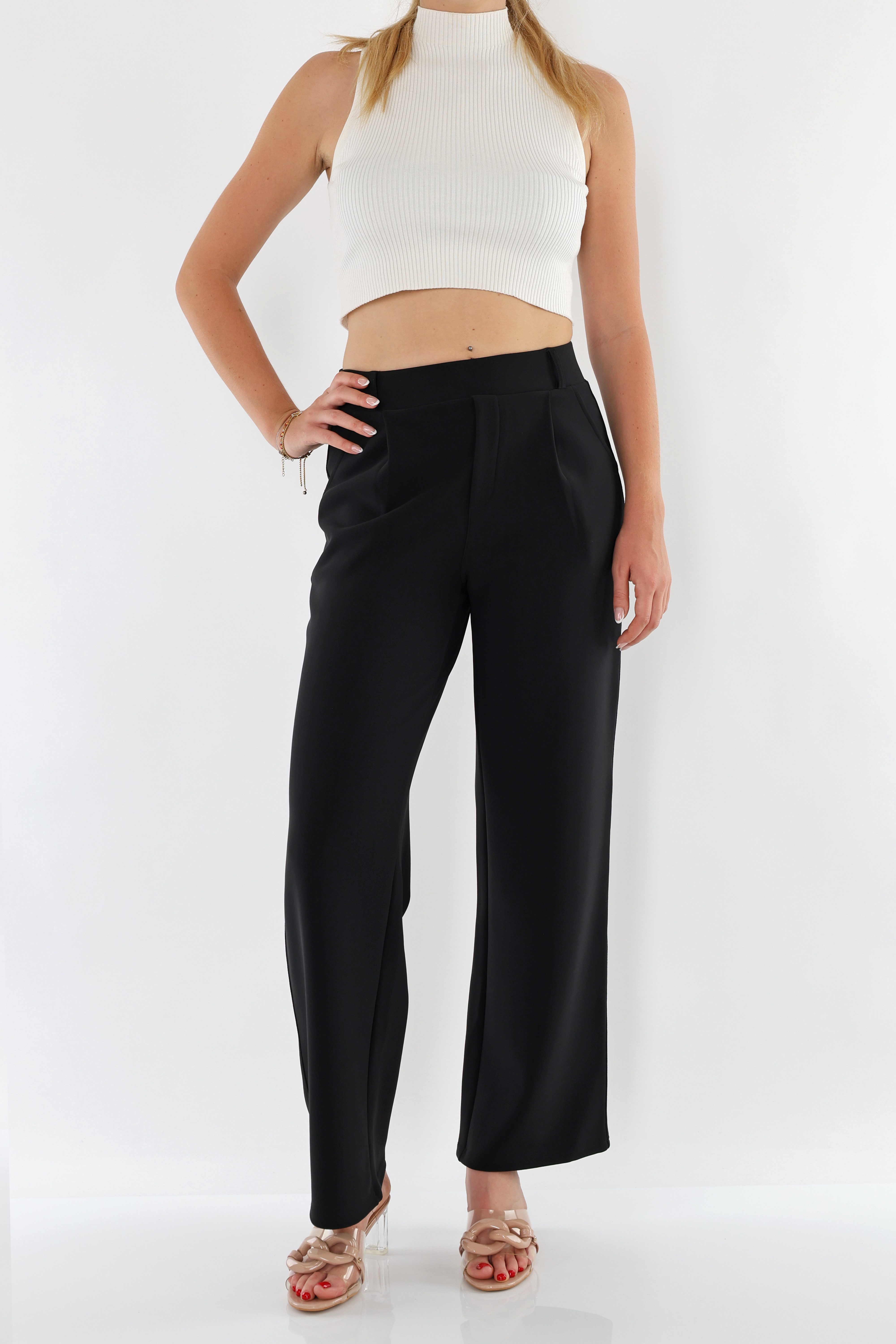MIRROSI Stretch-Hose Damen Hose mit breitem günstig online kaufen