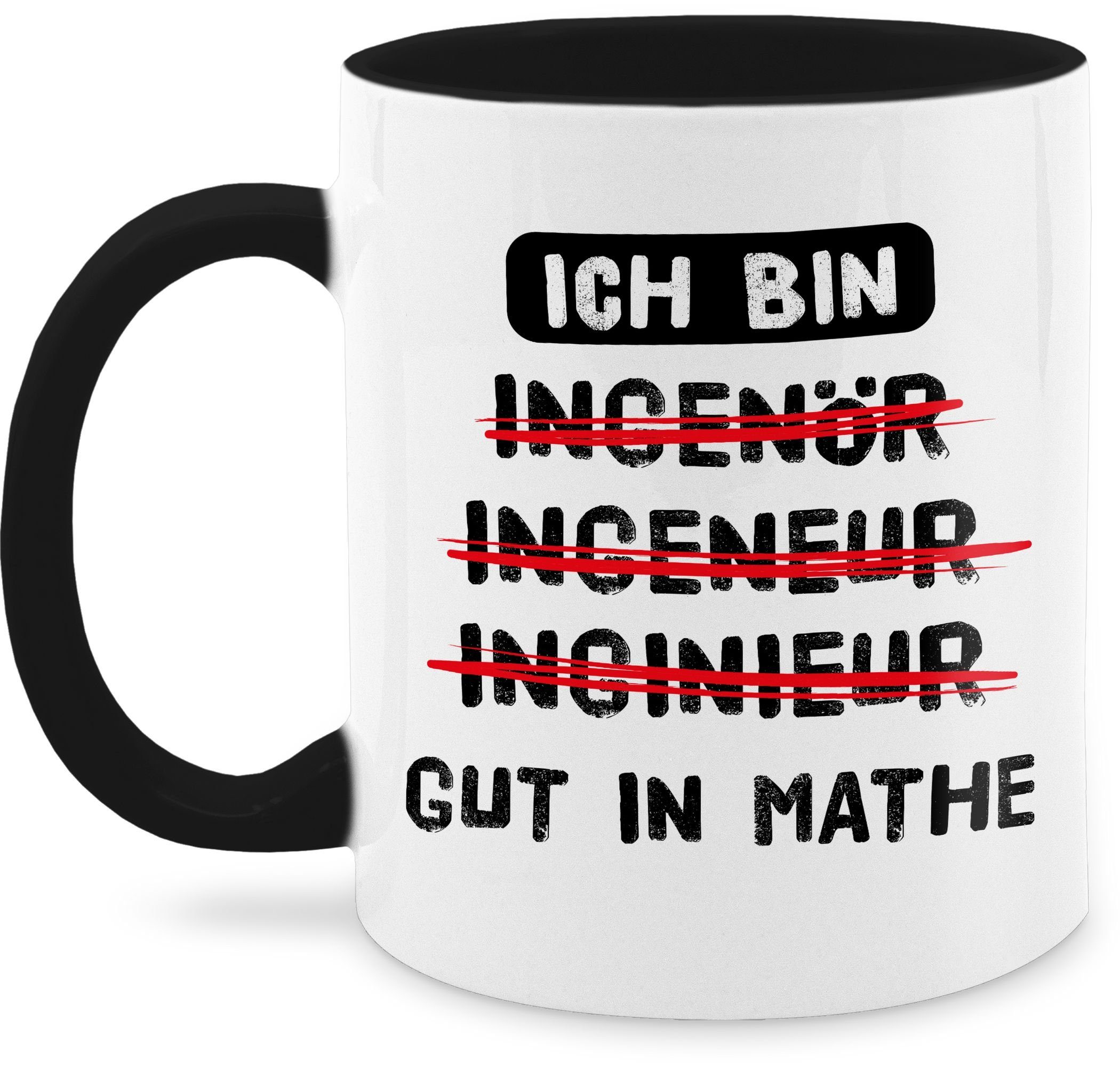 Shirtracer Tasse Ich bin gut in Mathe I Ingenieur Geschenk Mathematiker, Keramik, Kaffeetasse Job Geschenk 1 Schwarz