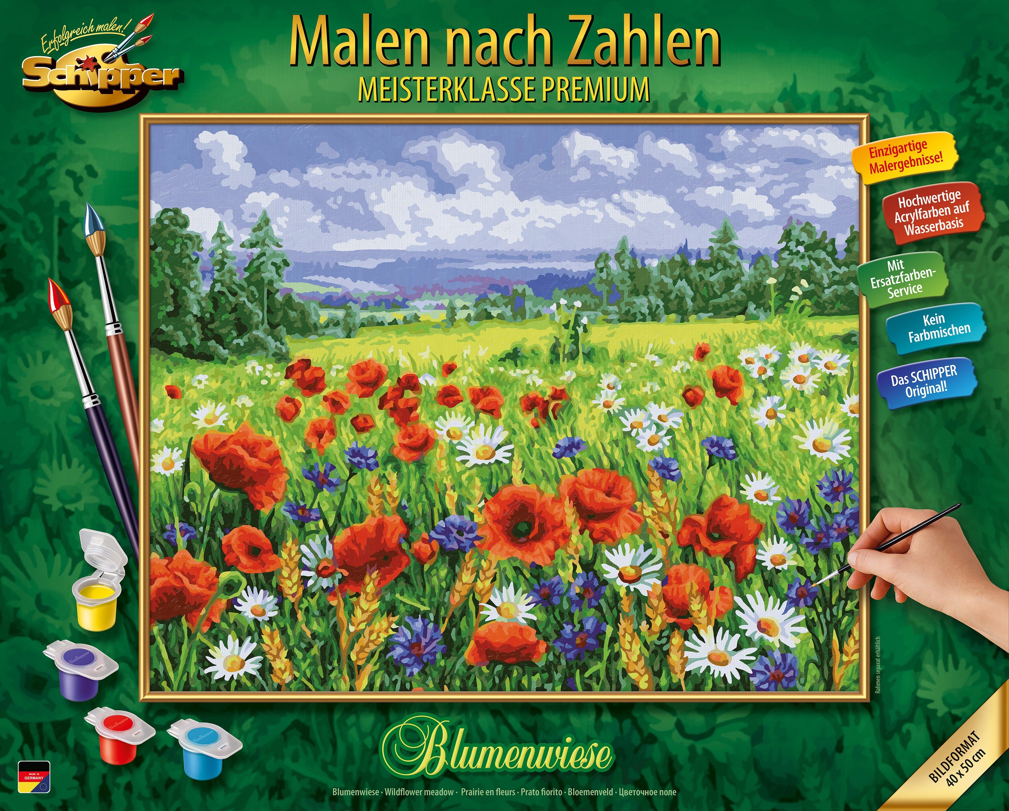 Schipper Раскрась по номерам Meisterklasse Premium - Blumenwiese, Made in Germany