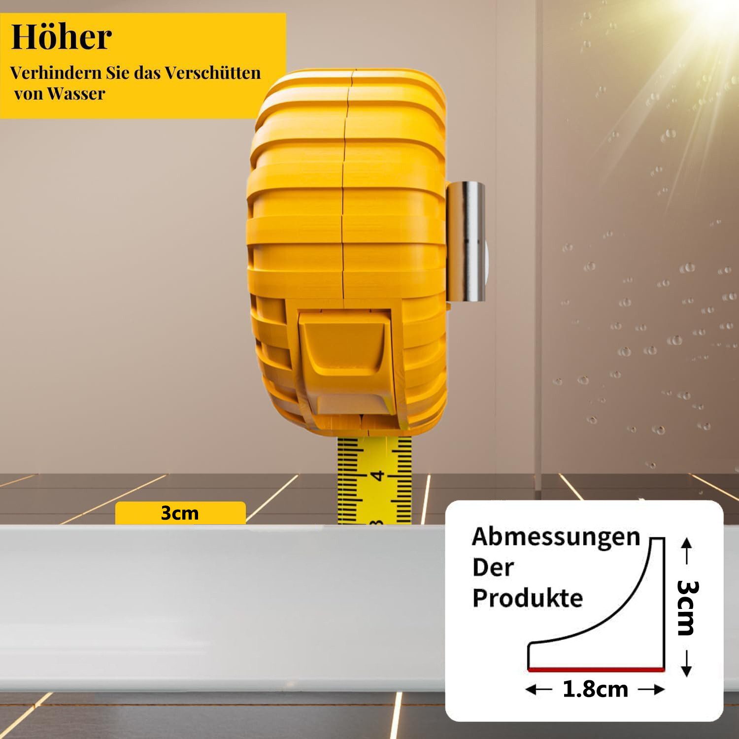 Auledio Abschlussleiste Schwallschutzleiste Dusche Selbstklebend Wasserstop günstig online kaufen