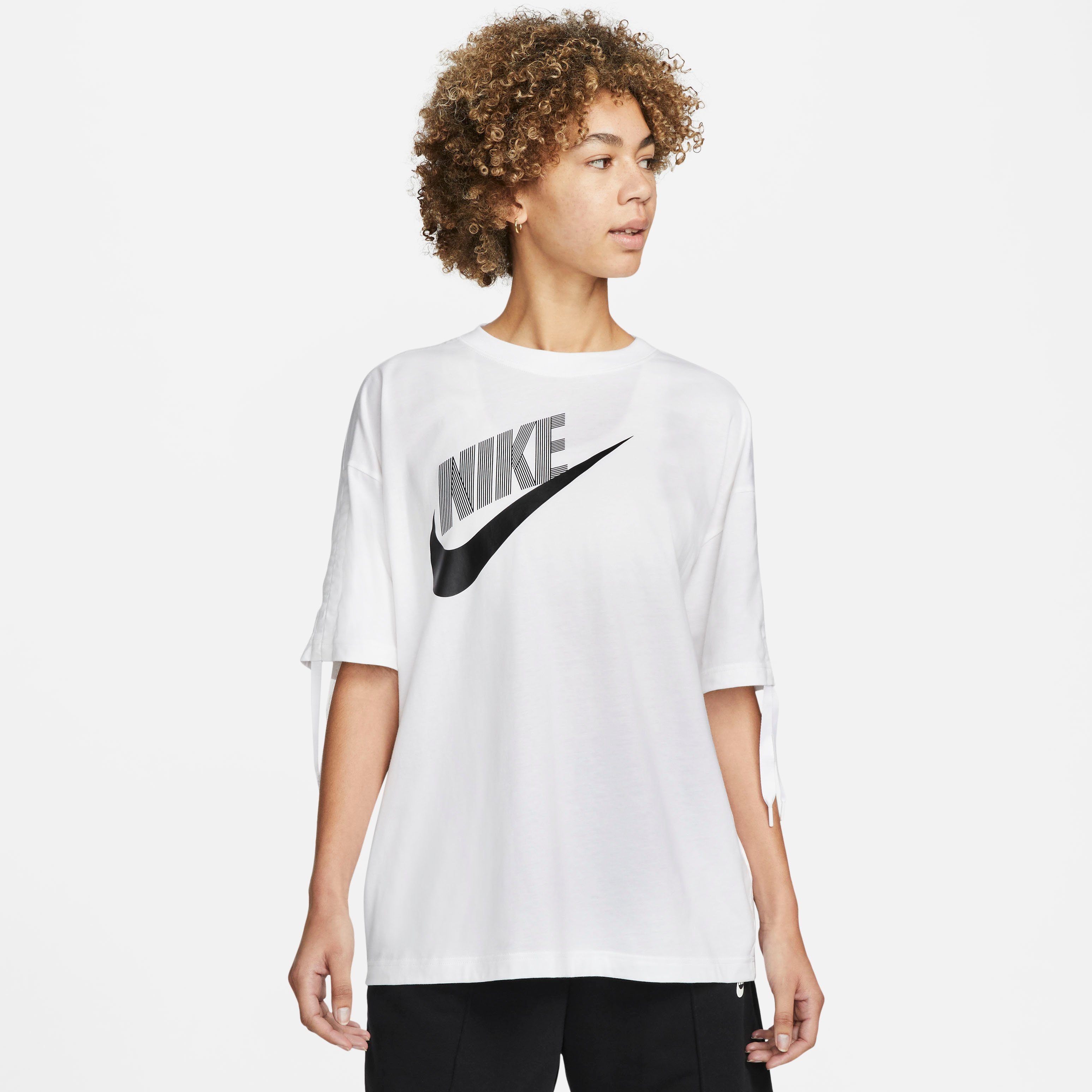 Nike Sportswear T-Shirt W NSW SS TOP DNC WHITE | Sport-T-Shirts
