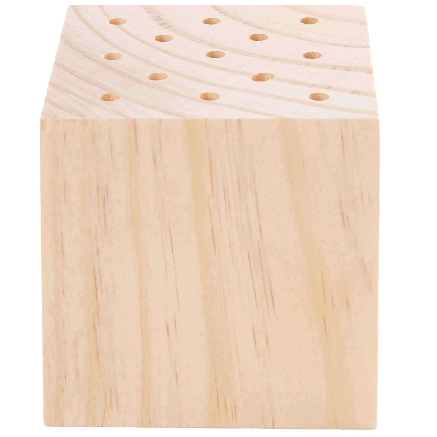 Rico Design Dekoobjekt Holzständer für Trockenblumen, 8 cm x 8 cm x 8 cm