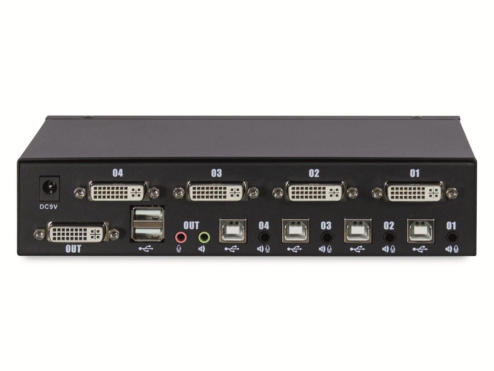 Inter-Tech DVI-Switch INTER-TECH KVM Switch 4-port KVM-AS-41DA