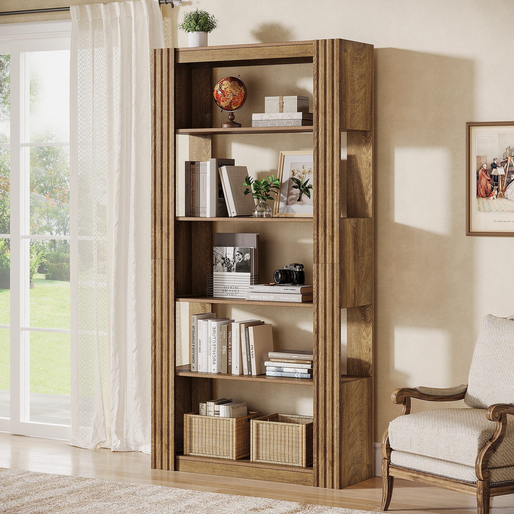 Tribesigns Bücherregal 180 cm hohes Standregal günstig online kaufen