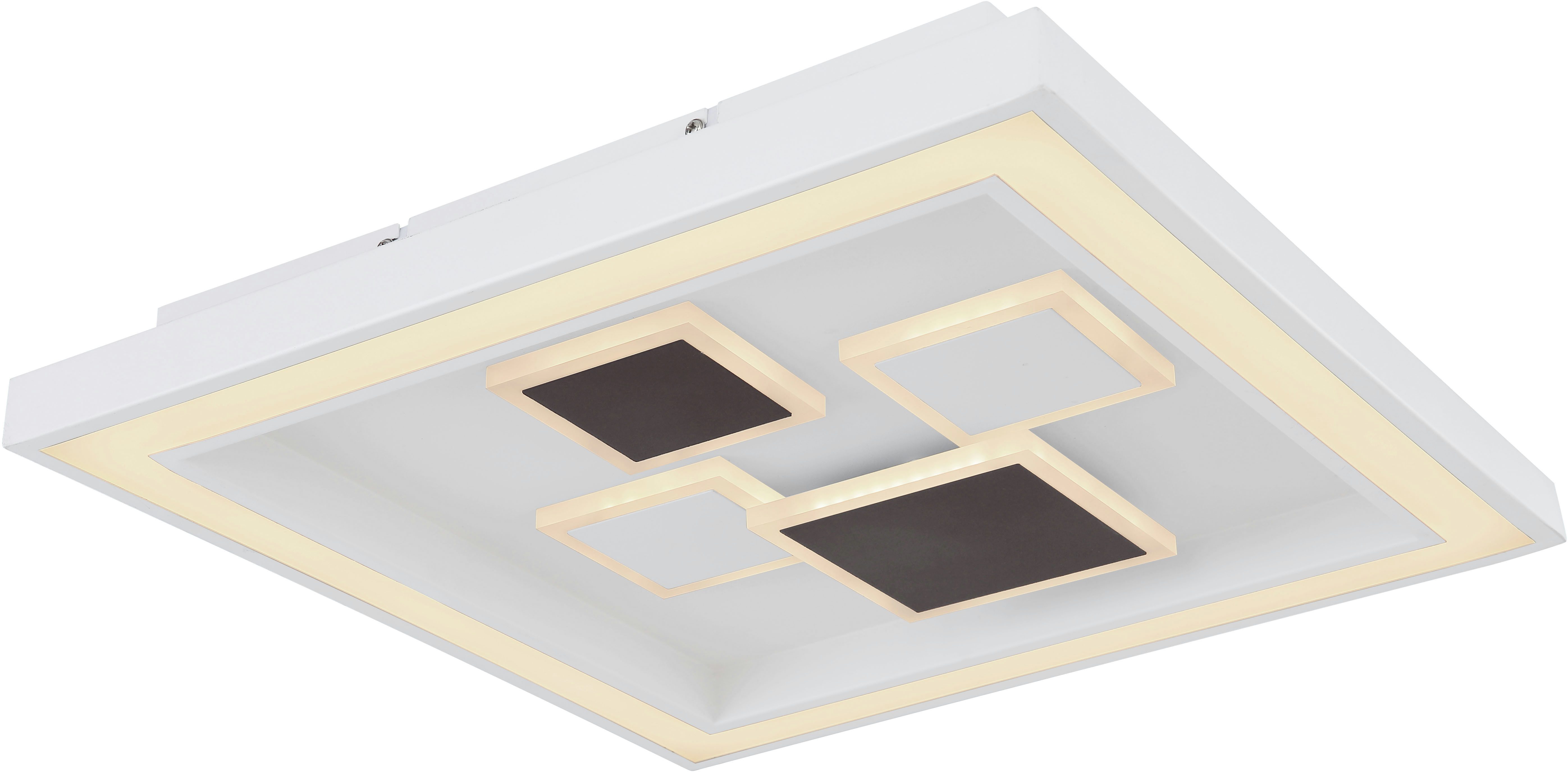 GLOBO LIGHTING LED Deckenleuchte NOLO, Dimmfunktion, Farbwechsel, Memoryfunktion, Nachtlichtfunktion, RGB, Smart Home, Timerfunktion, mehrere Helligkeitsstufen, LED fest integriert, Deckenlampe/Farben: rot-grün-blau/Wohnzimmer/Schlafzimmer