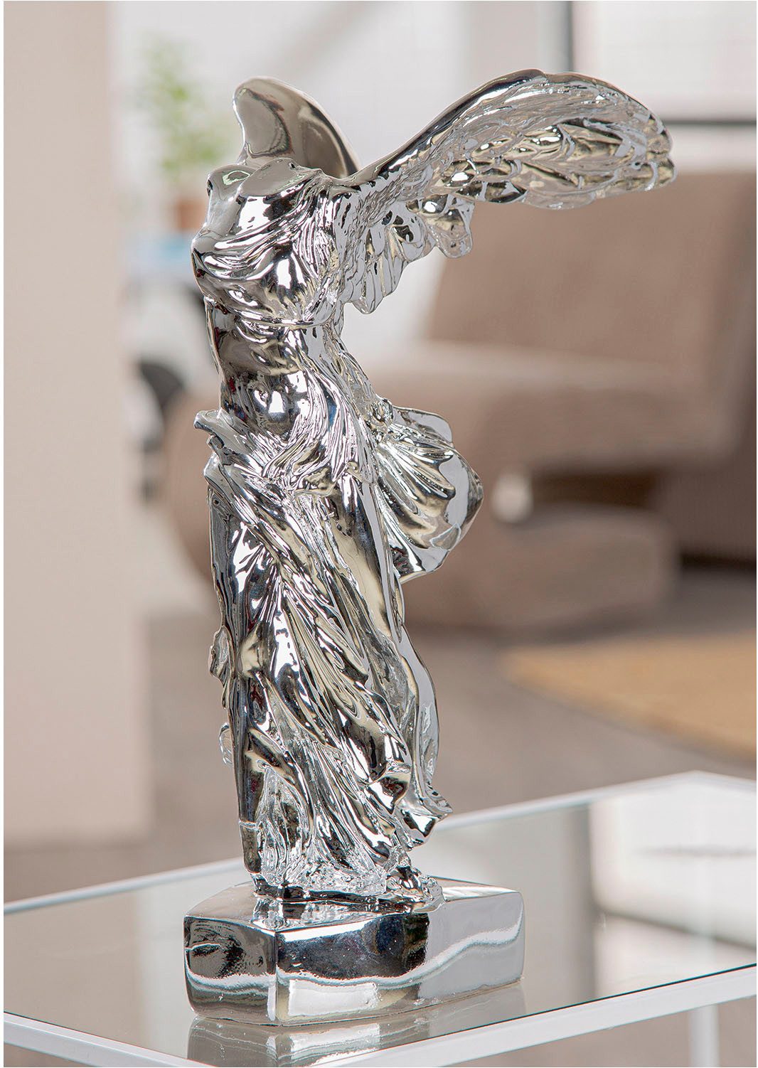 GILDE Dekofigur Skulptur Engel David silberfarben H. 33 cm (1 St)