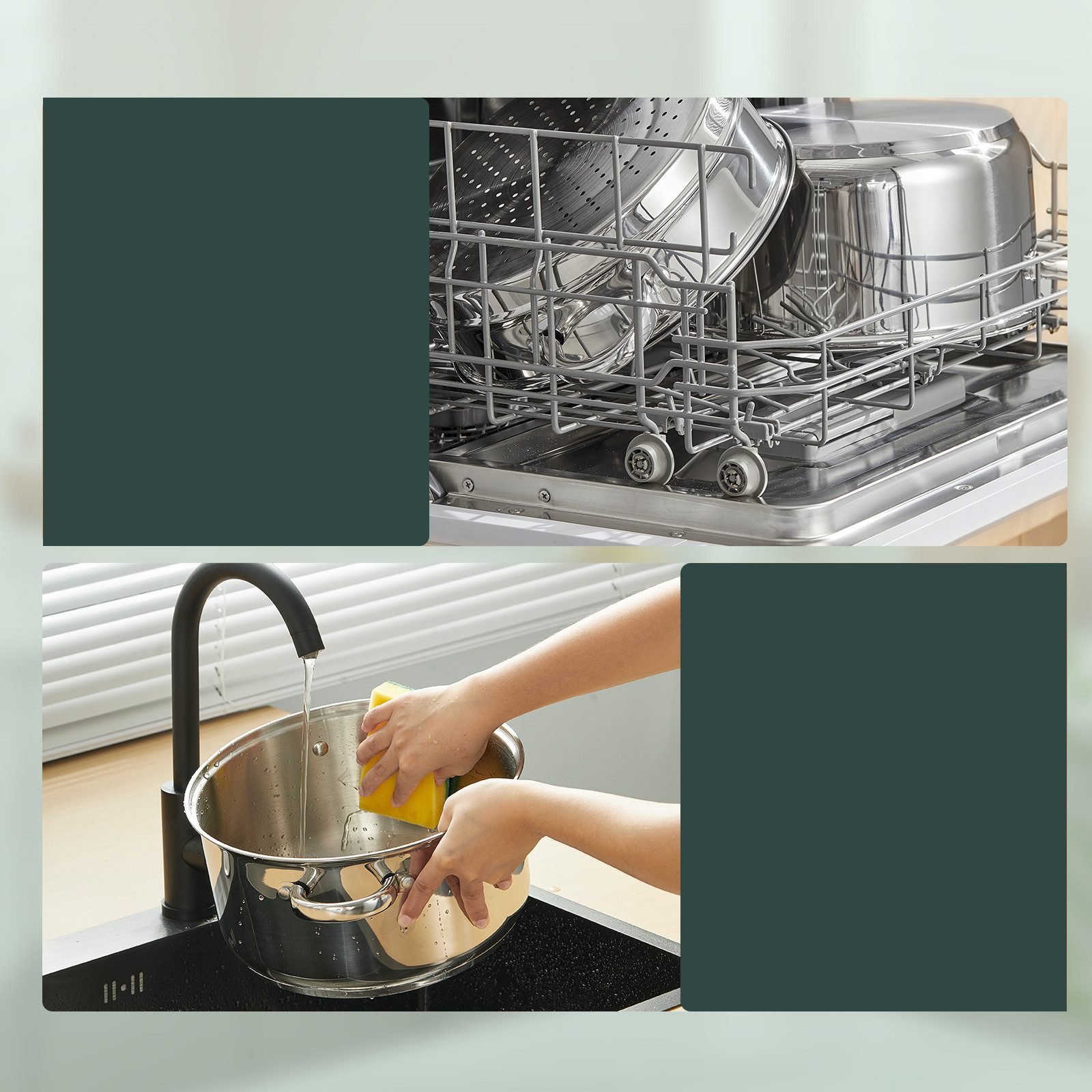FOHERE Dampfgartopf Ø 26cm Dampftopf aus Edelstahl für alle Herdarten, auch Induktion, 3 In 1 mit Dampfeinsatz und Glasdeckel