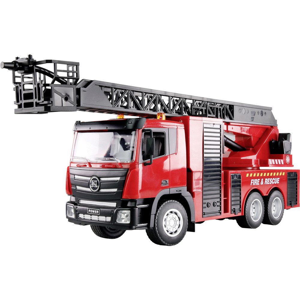 RC-Traktor Amewi Feuerwehr Drehleiter 1:18 RC Funktionsmodell Einsatzfahrzeug