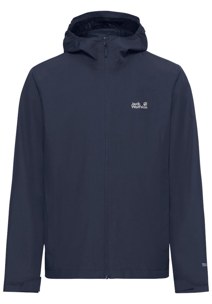 Jack Wolfskin Regenjacke OUTROVERT 2L JKT M mit Kapuze, atmungsaktiv, wasserdicht – Bild 2 von 5
