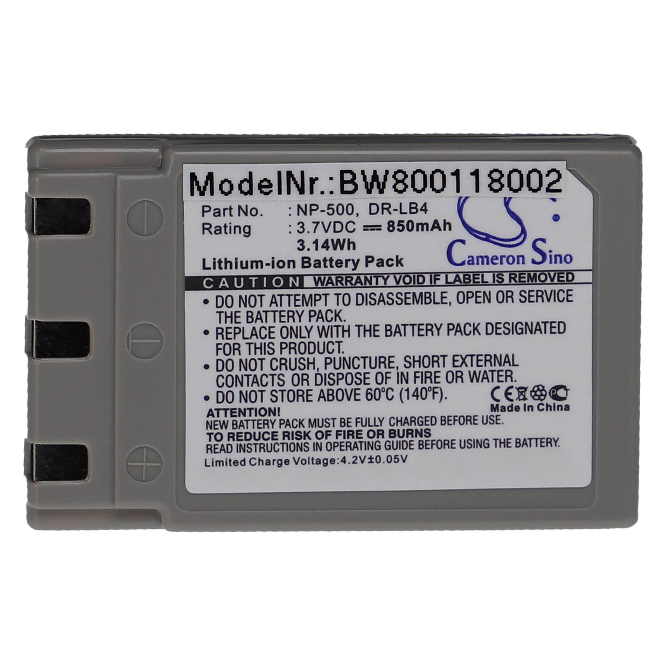 vhbw kompatibel mit Fujitsu-Siemens CX 431 Kamera-Akku Li-Ion 850 mAh (3,7 V)