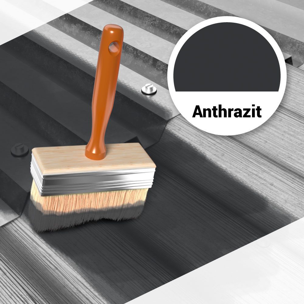 Level+ Dachfarbe Dachfarbe elastische Dicht-Polymermembrane L+46 ANTHRAZIT - 1,5KG