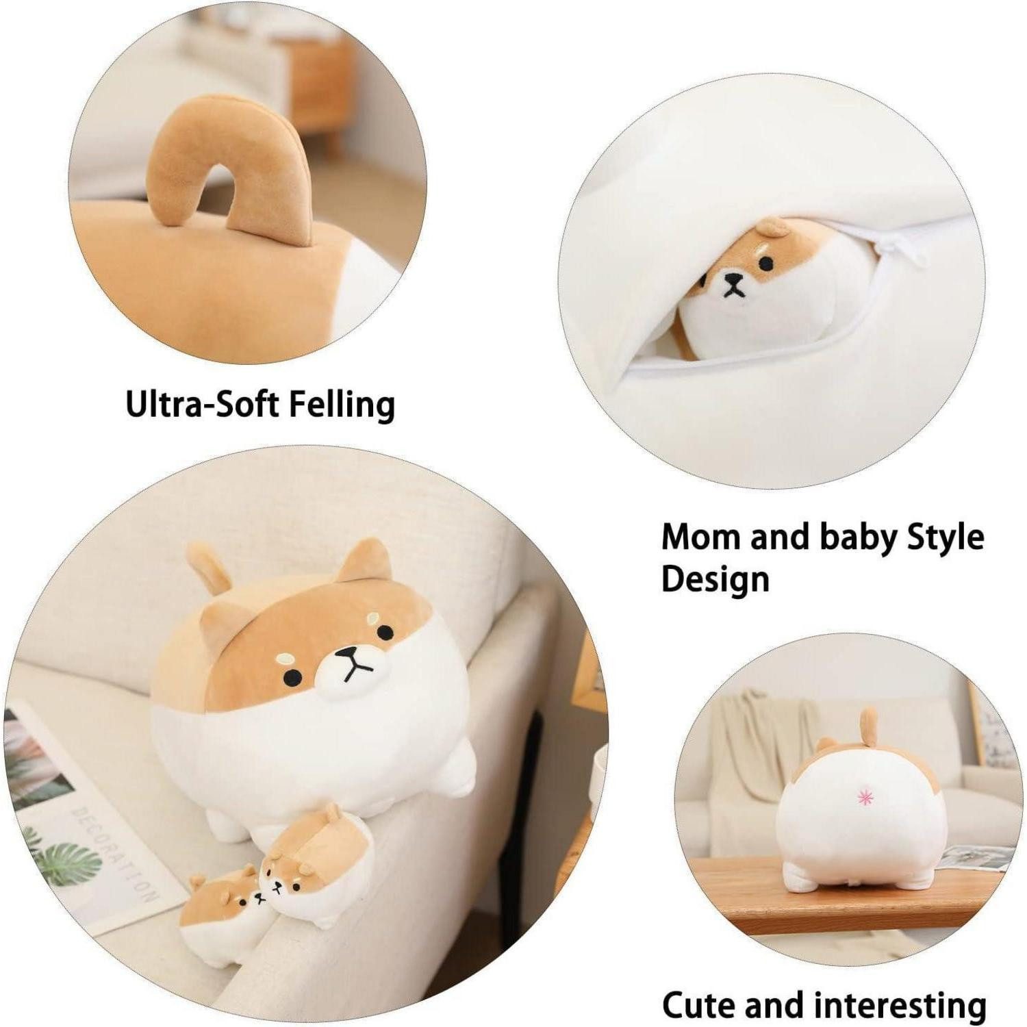 LuxusKollektion Kuscheltier Plüschtier Set Baby Plüsch Bauch Baumwolle Geschenk Kinder Shiba Inu